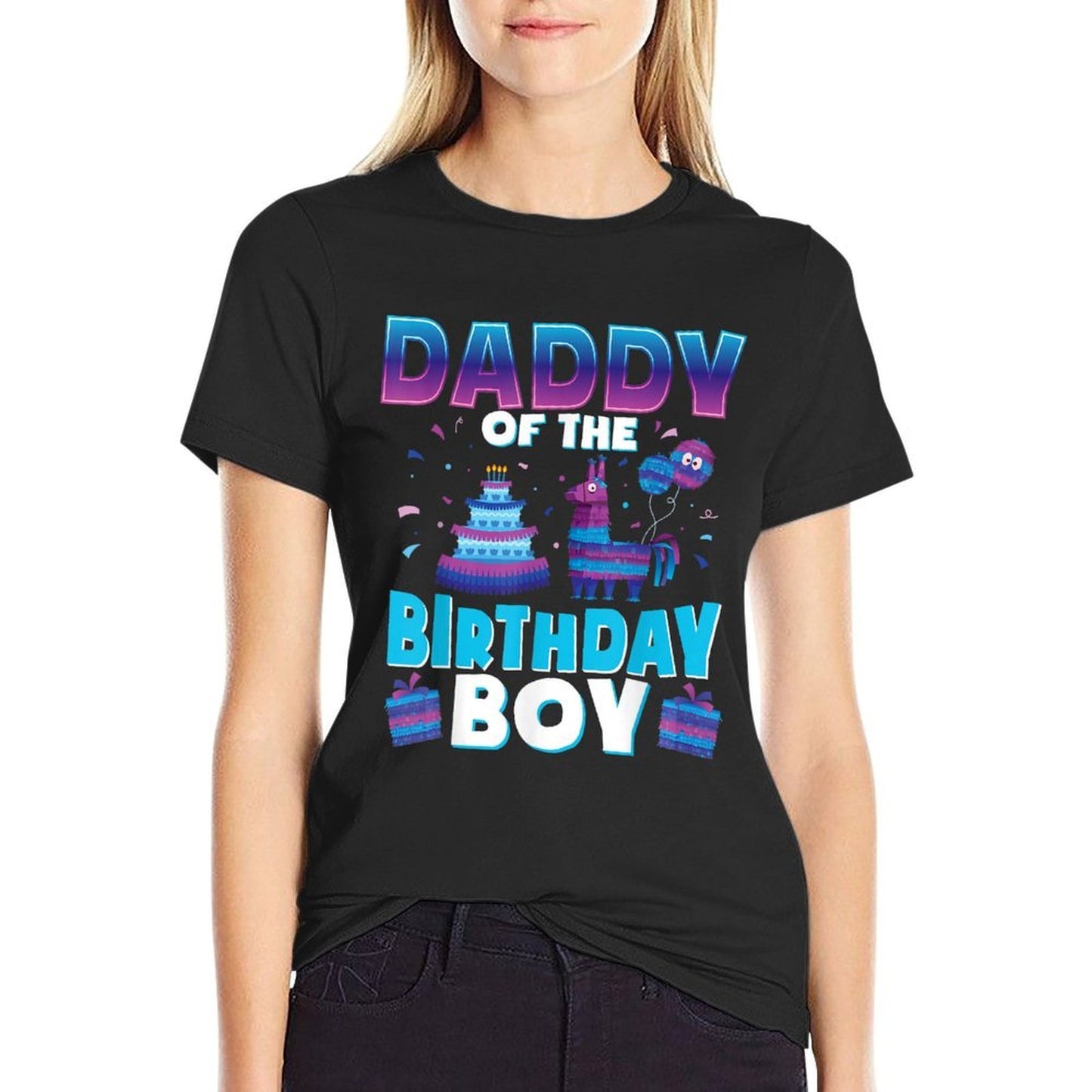 Daddy Birthday Boy Llama Pinata Party Matching Family Classic T-Shirt