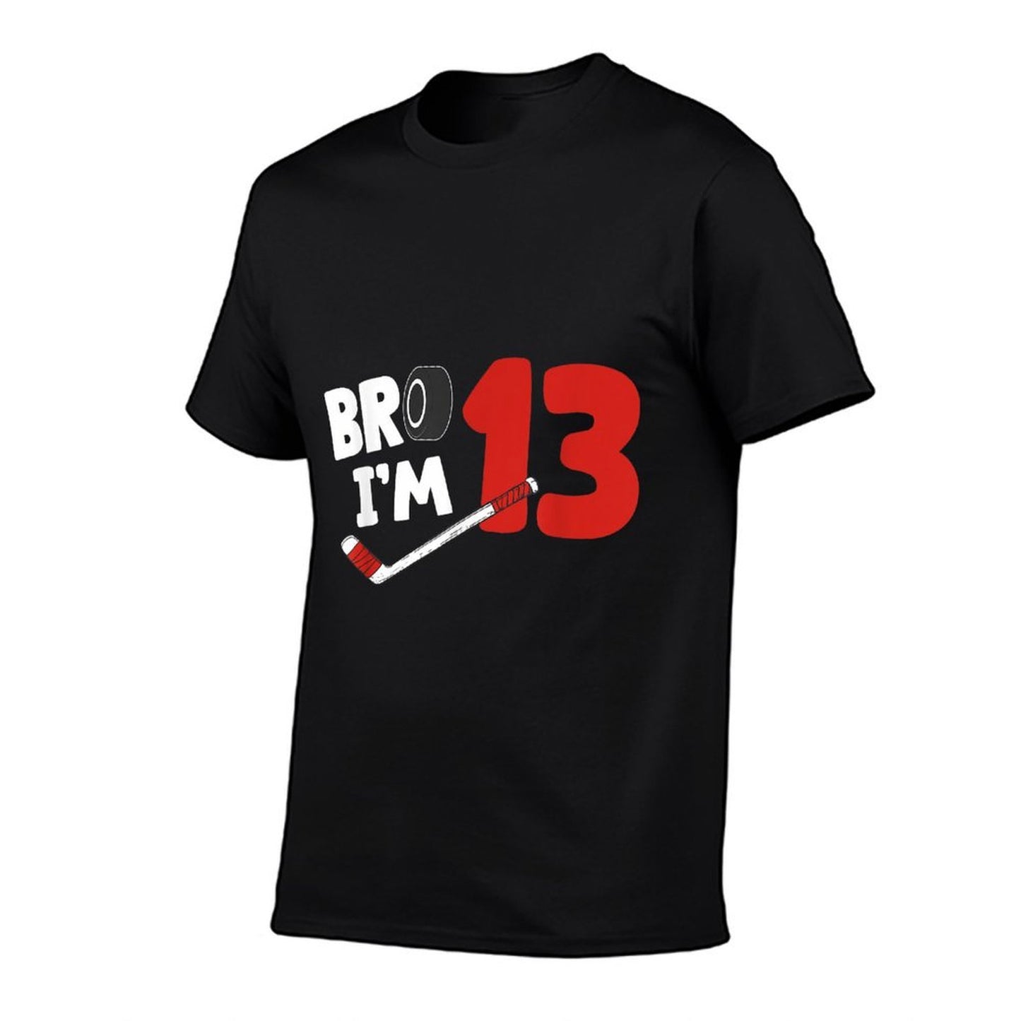 13th Birthday Boy Bro I'm 13 Year Old Hockey Theme Slim-fit Cut T-Shirt