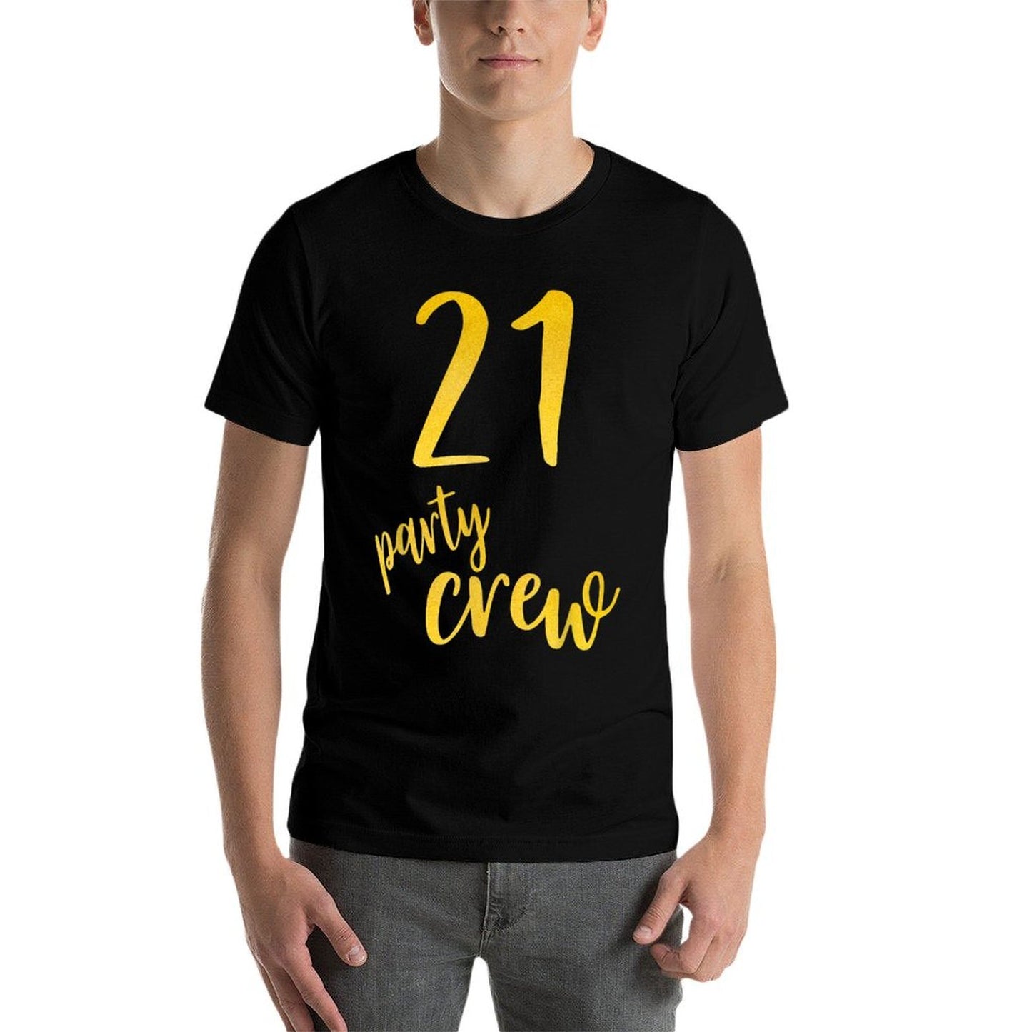 21 Years Old 21 Birthday Party Crew Gifts 21st Birthday Trendy Pattern T-Shirt
