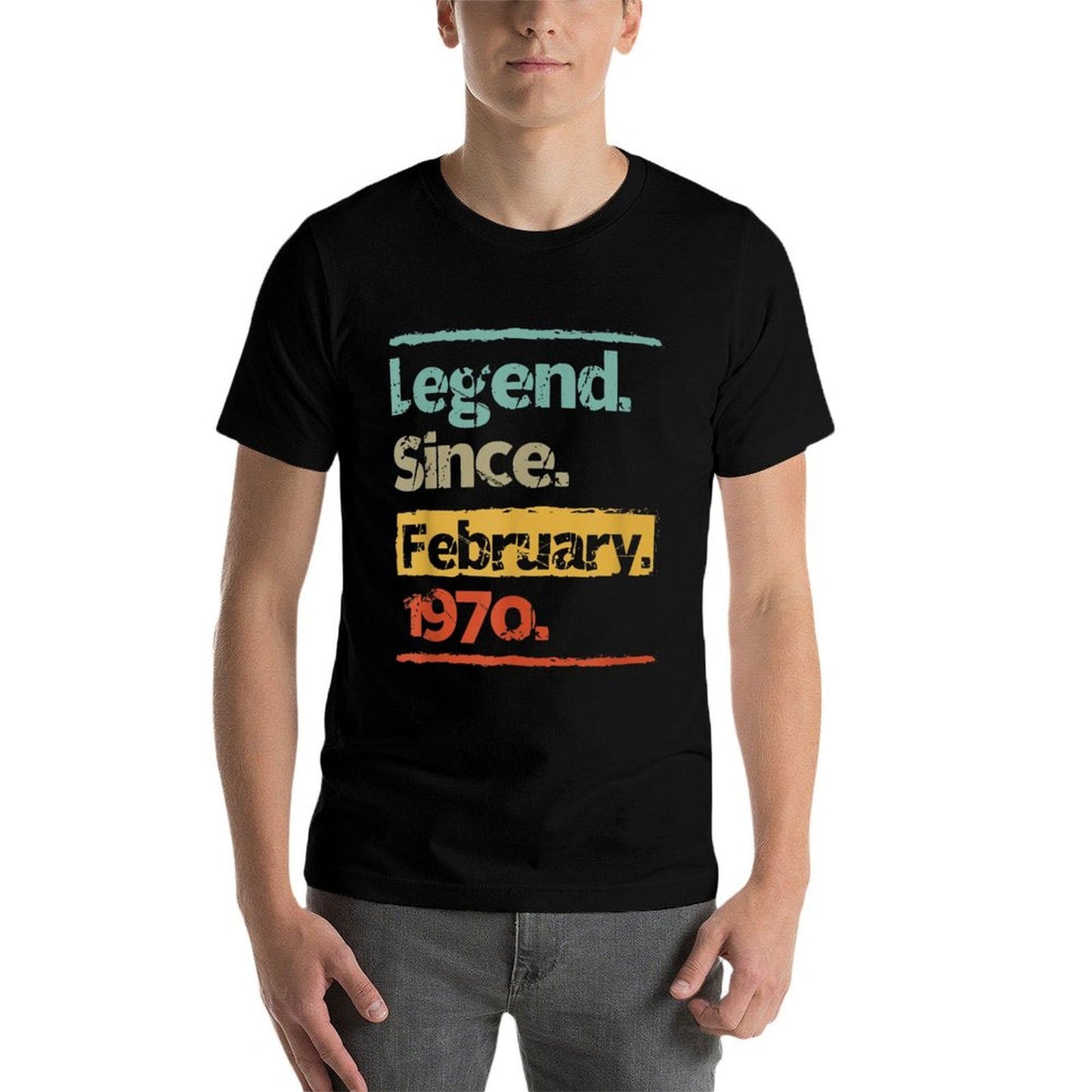 Vintage Retro Legend Since February 1970 50th Birthday Gift Soft T-Shirt