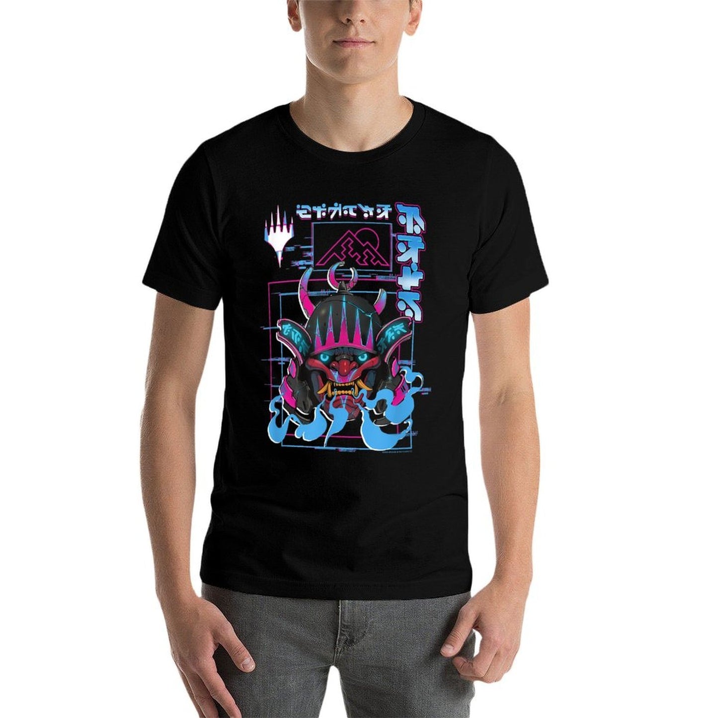 Magic The Gathering Kamigawa Neon Samurai Poster Versatile T-Shirt