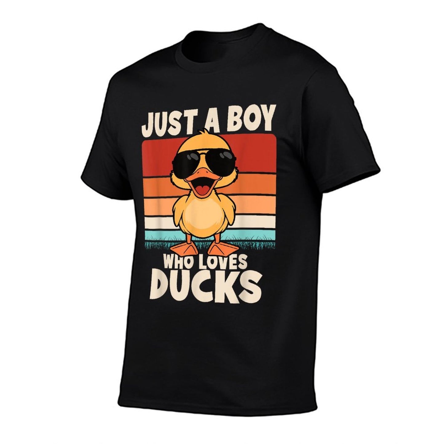 Just A Boy Who Loves Ducks Funny Duck Boys Kids Polyester Blend T-Shirt