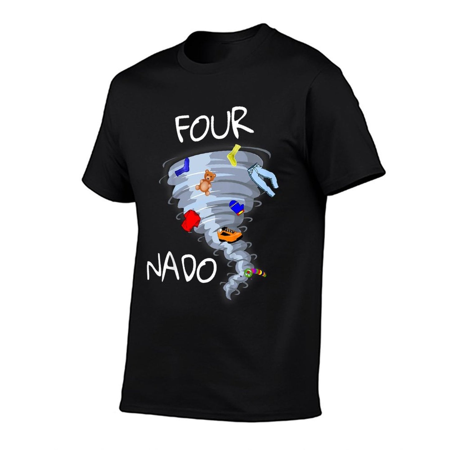 Kids Four Nado Tshirt 4 Year Old Birthday Boy T Rolled Sleeves T-Shirt