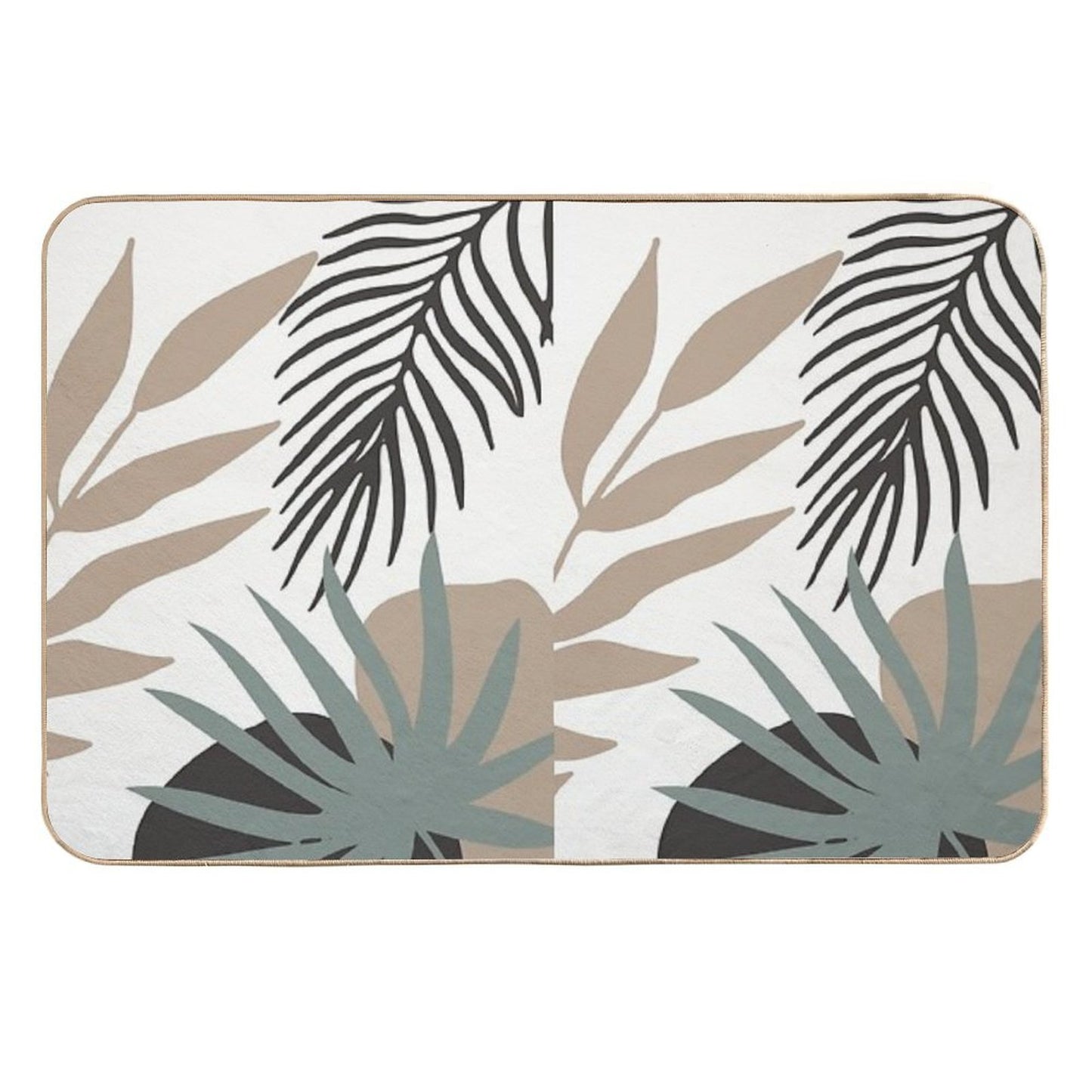 Abstract Modern Leaves Non-Slip Bath Mat