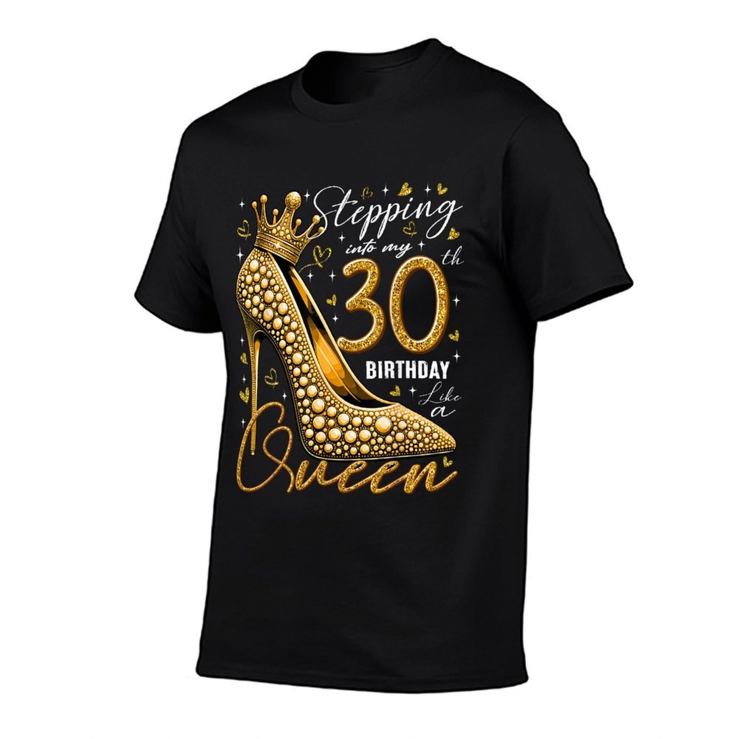 30 Year Old Gifts High Heels Stepping Into My 30th Birthday Tagless Design T-Shirt