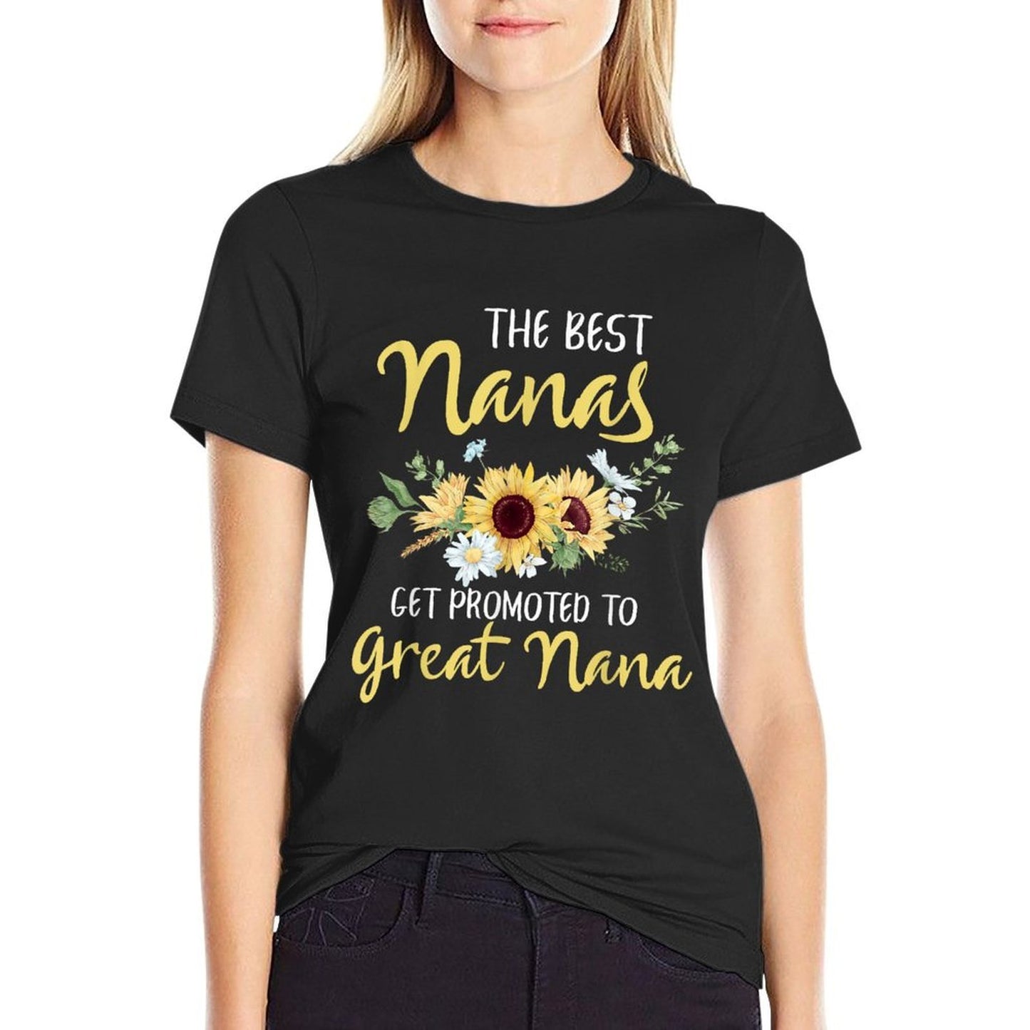 The Best Nanas Get Promoted To Great Nana New Great Nana Trendy Pattern T-Shirt
