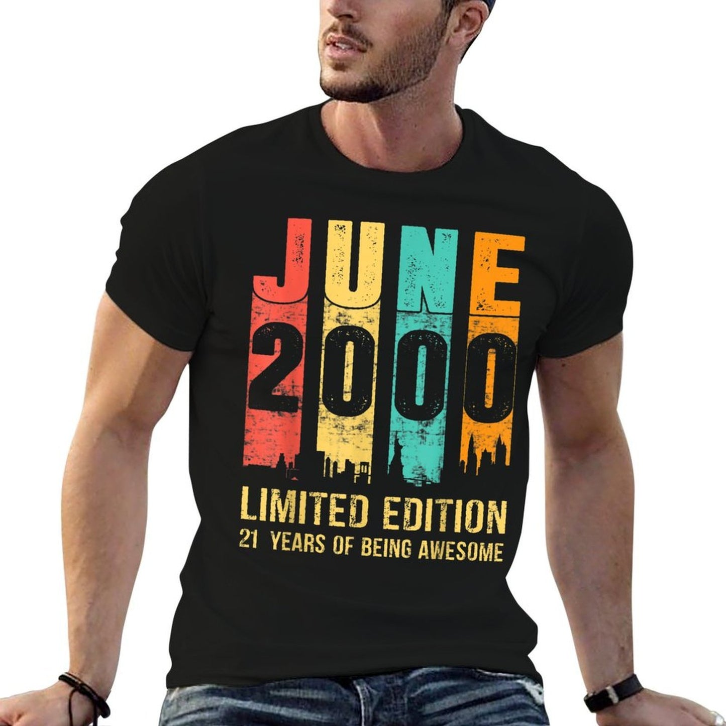 Vintage June 2000 Limited Edition 21 Year Old 21st Birthday Polyester Blend T-Shirt