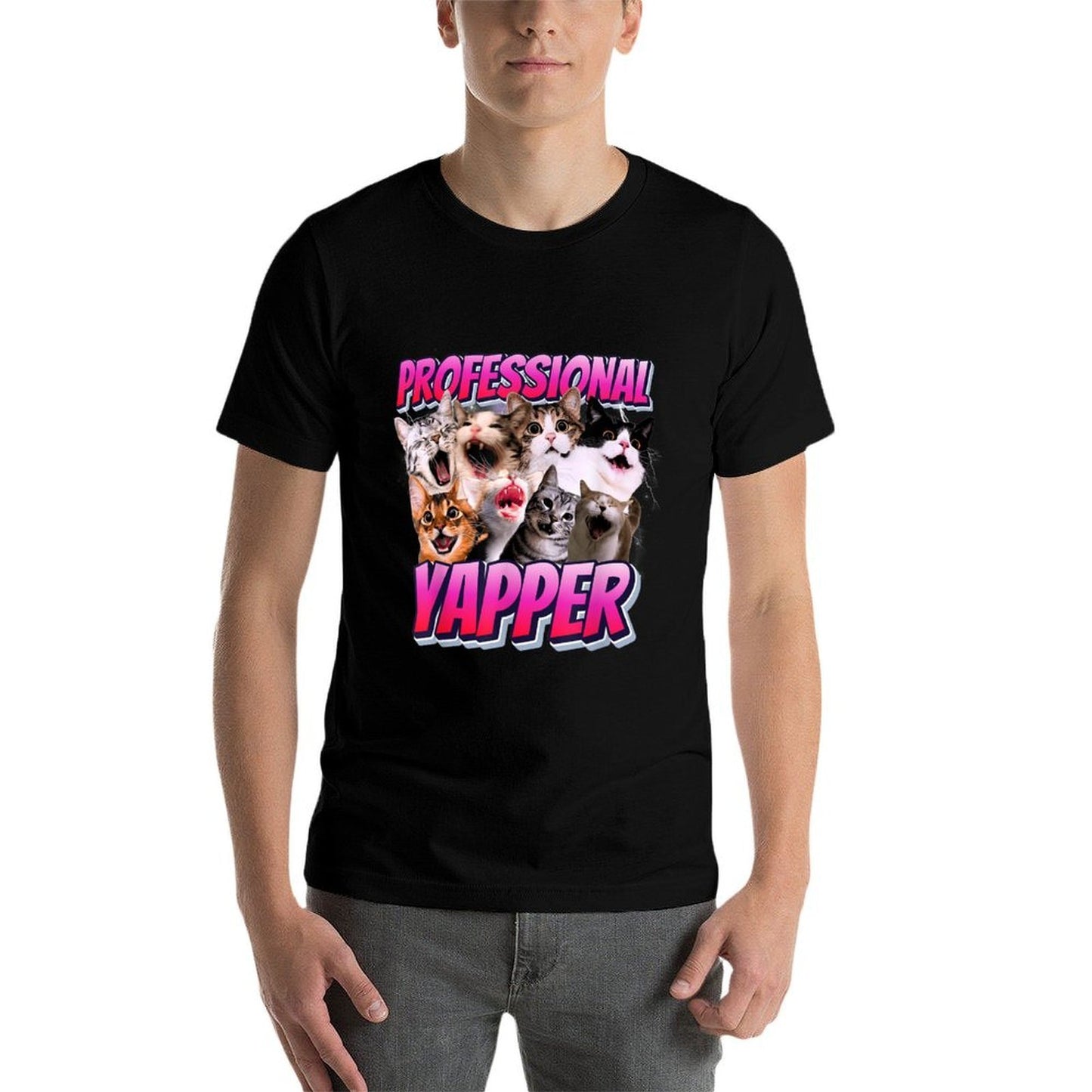 Professional Yapper Cat Funny Weird Specific Meme Lightweight T-Shirt