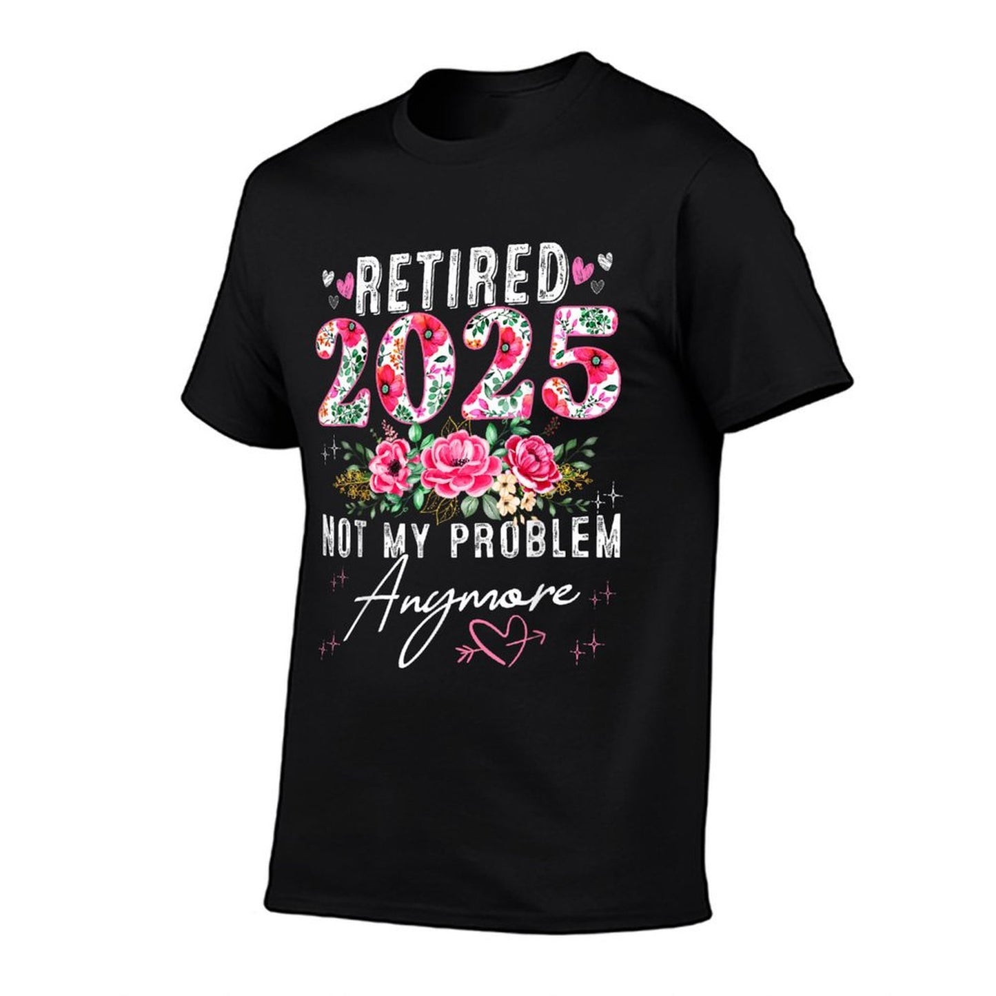 Retired 2025 Funny Retirement Gifts For Women 2025 Floral Breathable T-Shirt