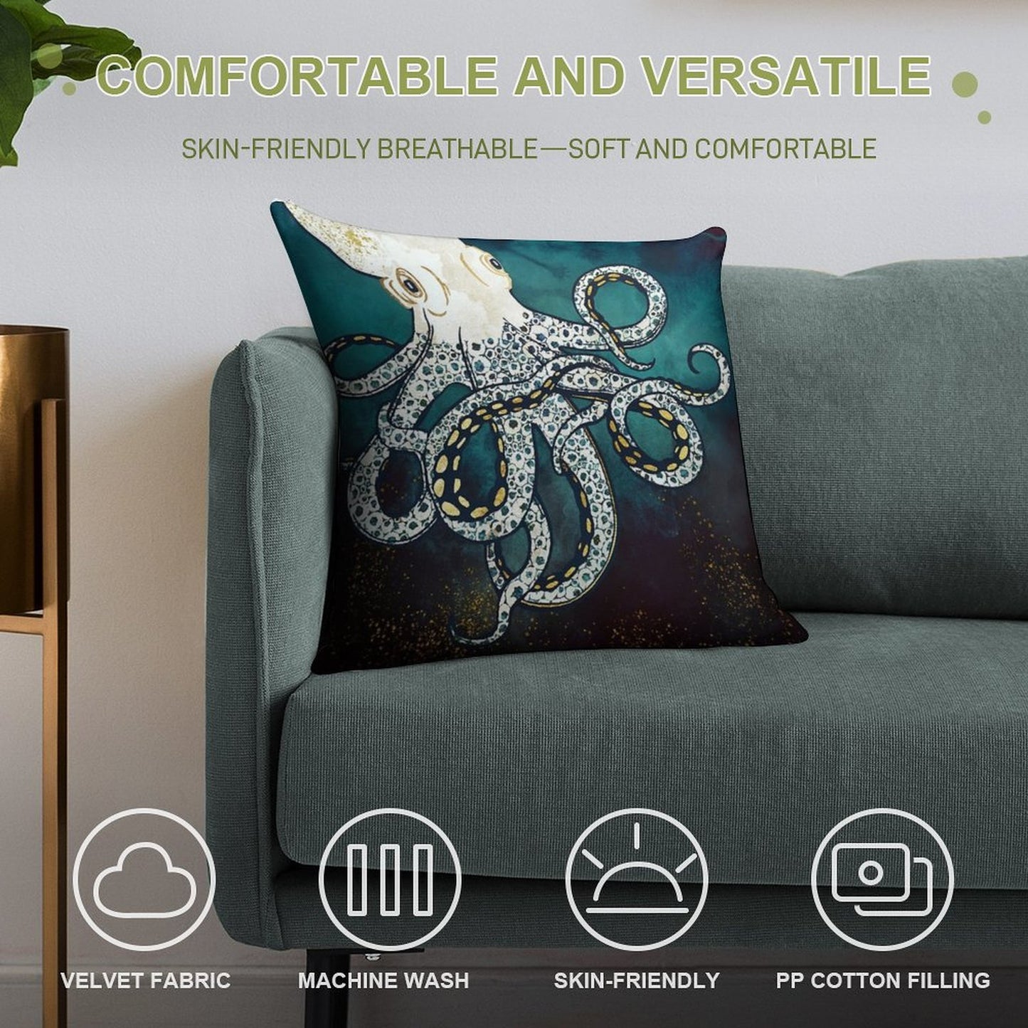 Underwater Dream VII Soft Warmth Comfort Throw Pillow