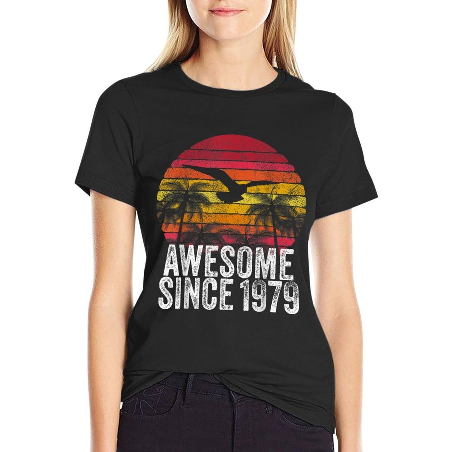 40th Birthday Gift Vintage 1979 Classic Men Women Sunset Versatile T-Shirt