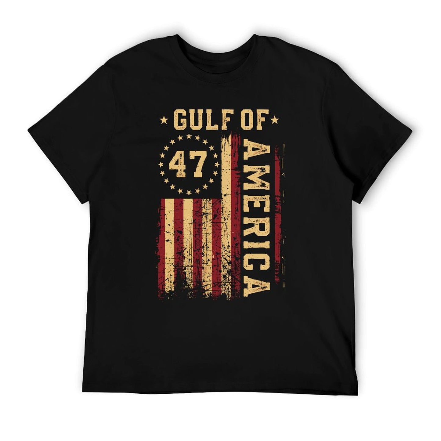 Gulf of USA America Funny USA Flag Long Sleeve Versatile T-Shirt