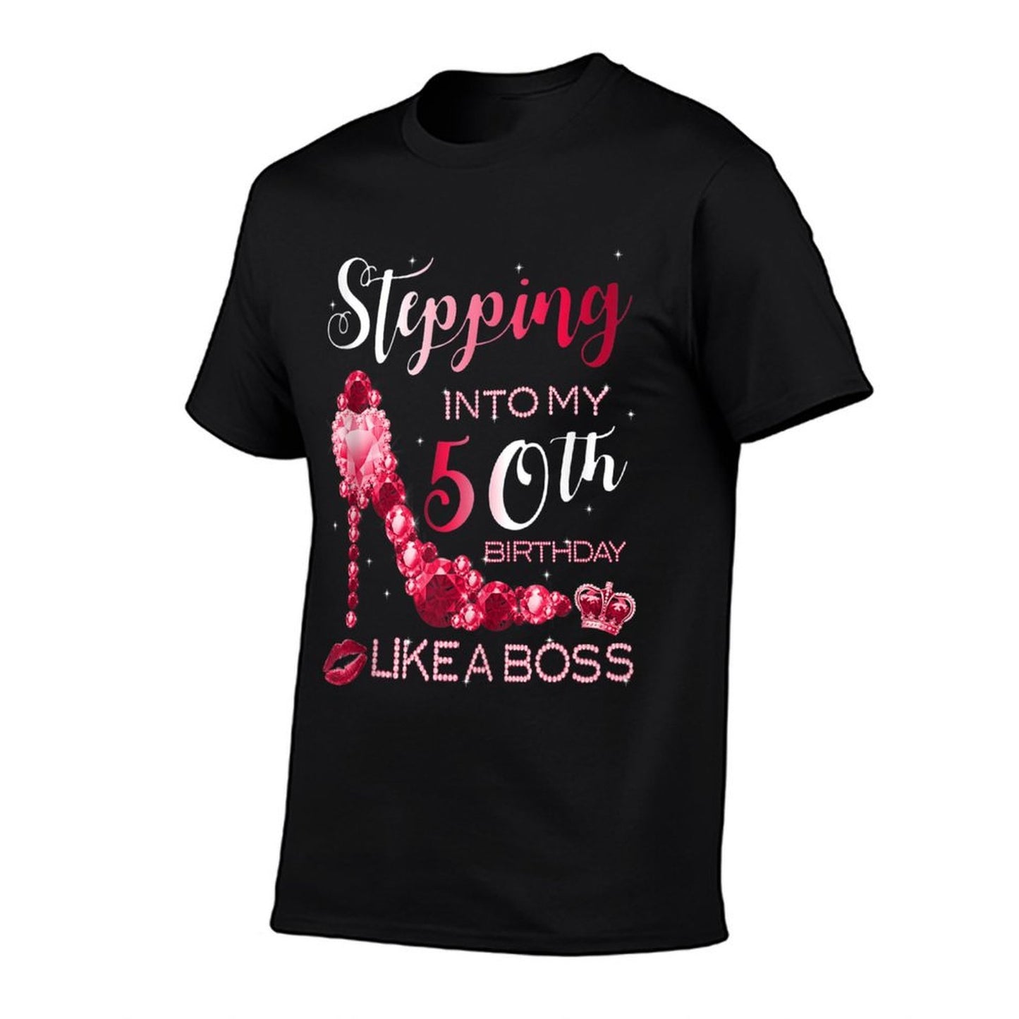 50th Birthday Womens Ruby Birthstone July Gift Vintage-inspired T-Shirt