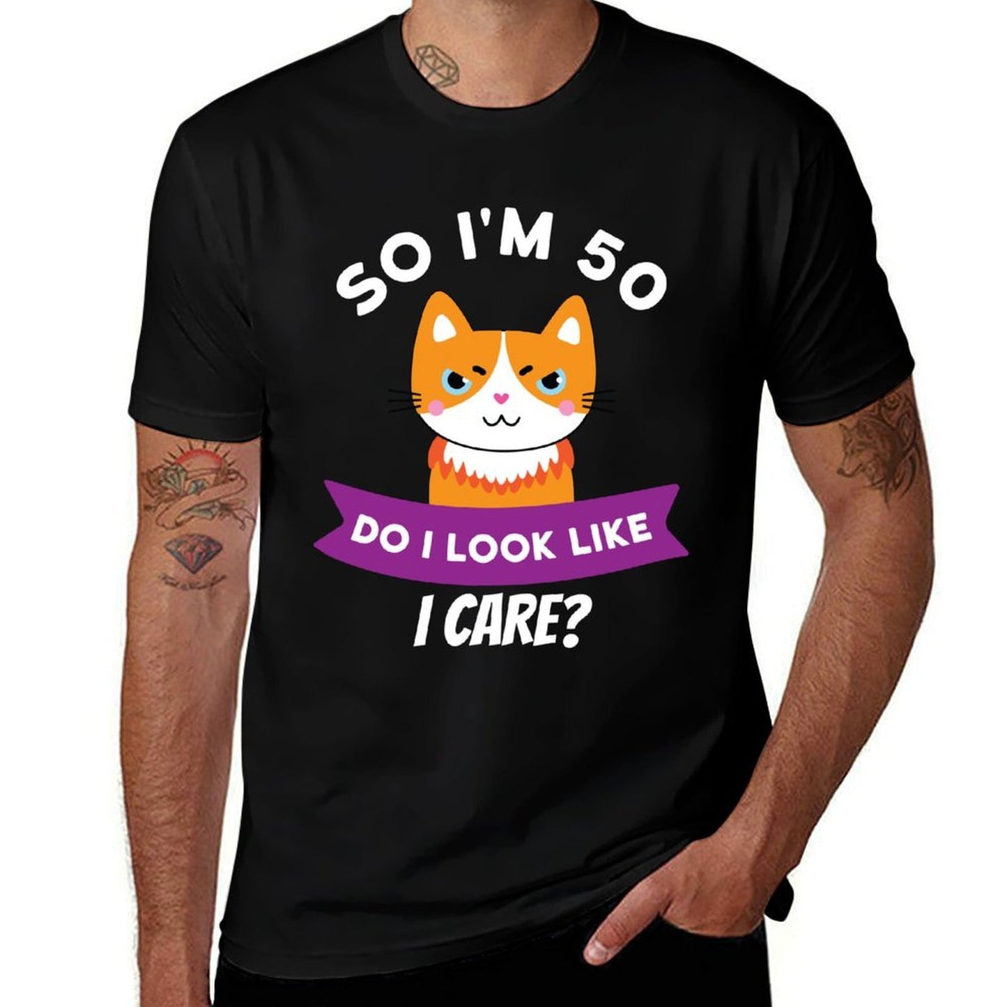 So I'm 50 Do I Look Like I Care Funny 50th Birthday Relaxed-fit T-Shirt