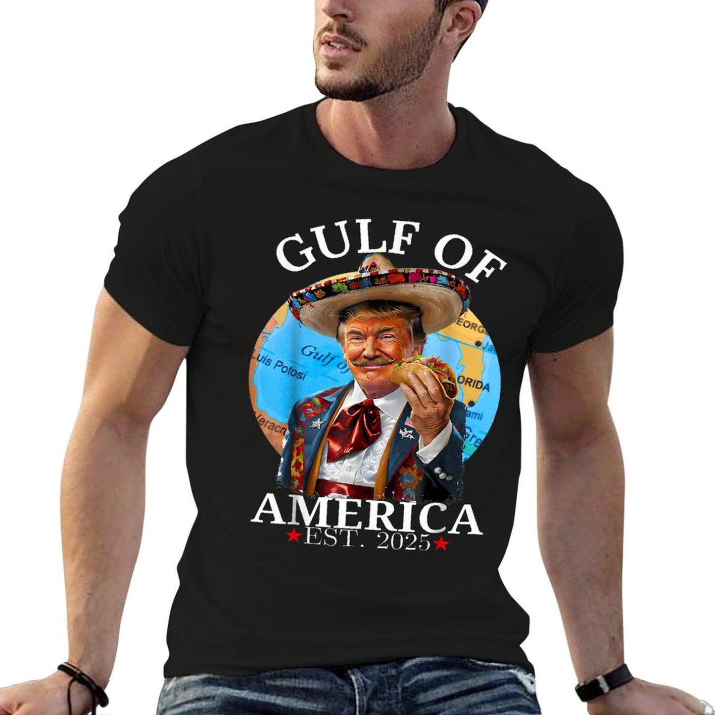 Funny Trump Shirt Gulf Of Us America Est 2025 Tagless Design T-Shirt