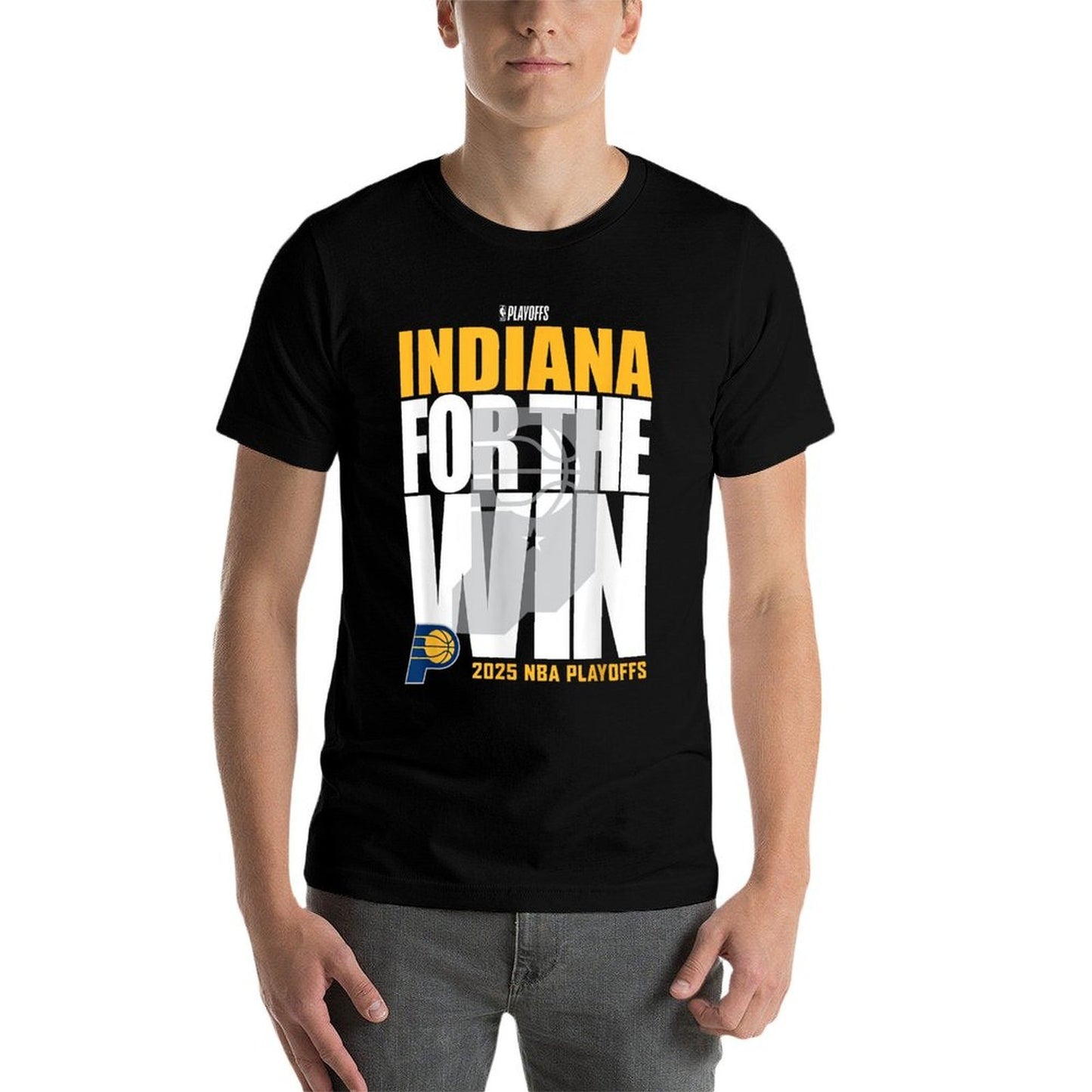 NBA Official Indiana Pacers For The Win 2025 Playoffs Trendy Pattern T-Shirt