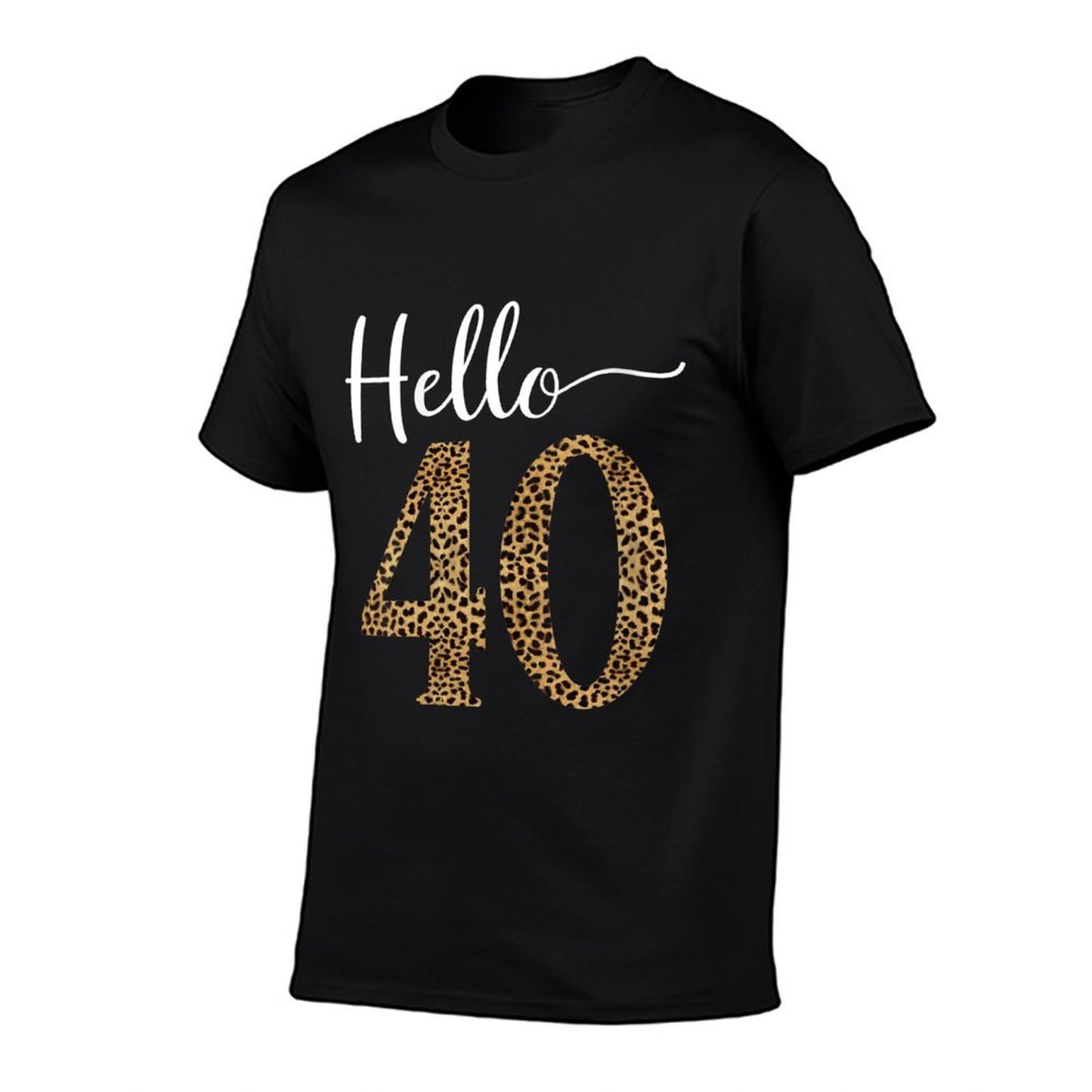 Womens Hello 40 Years Leopard Print 40th Birthday Party Woman Gift Tagless Design T-Shirt