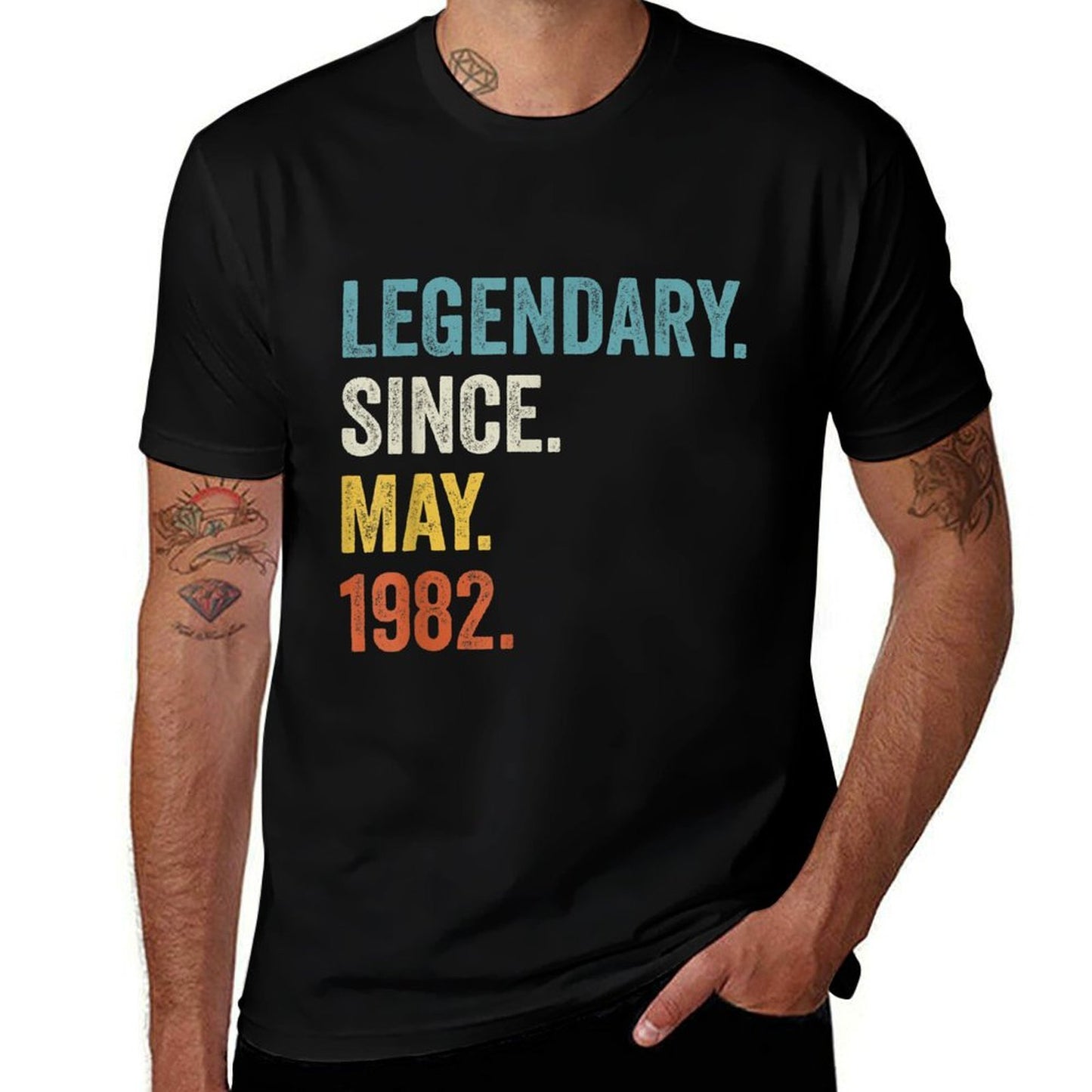 Legendary Since May 1982 40th Birthday Slim-fit Cut T-Shirt
