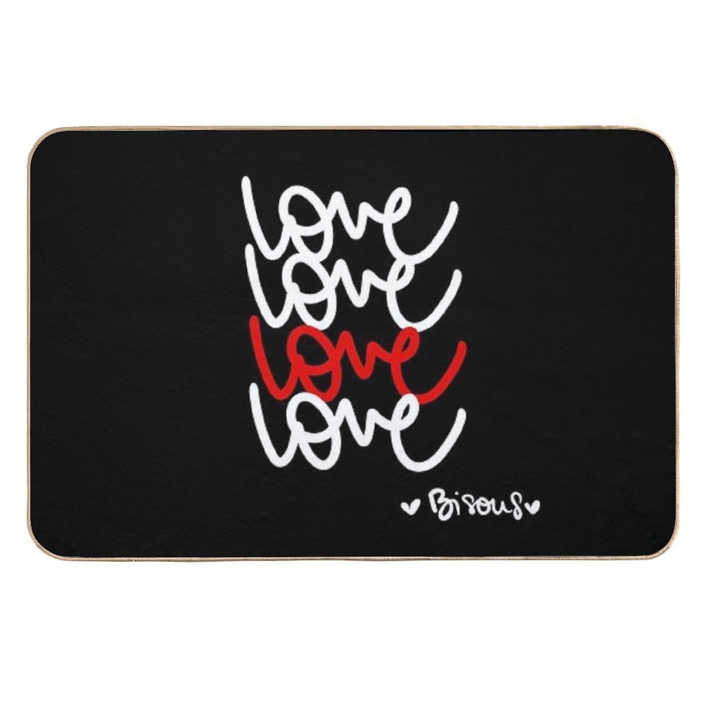Love Love Love Kisses Long-Lasting Bath Mat