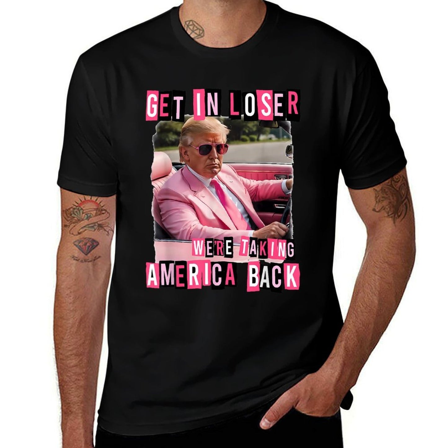 Funny Get In Loser We Are Taking America Back Trump 2024 Graphic-printed T-Shirt