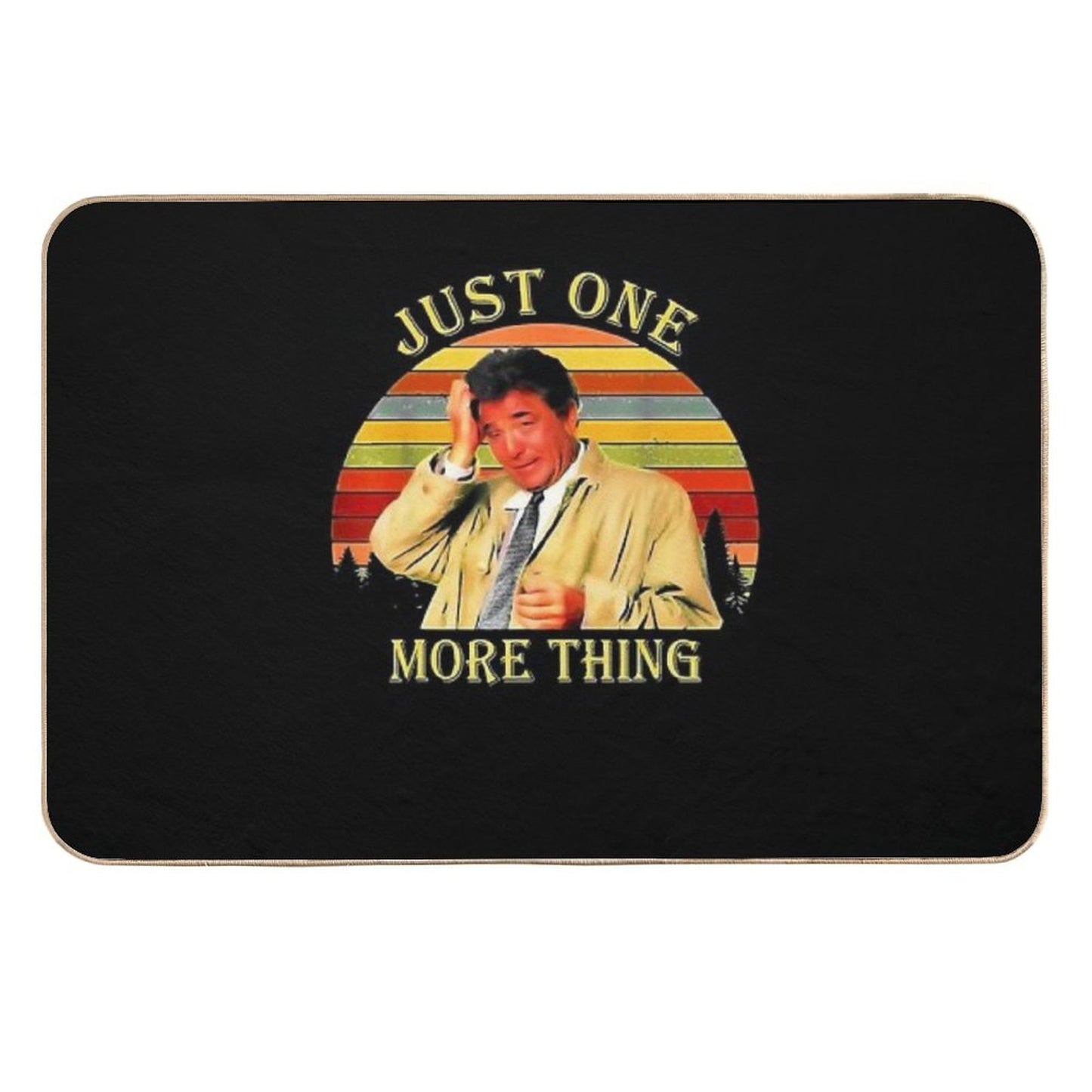 Music Vintage Just One More Thing Columbo Gift Music Fans Easy Maintenance Bath Mat