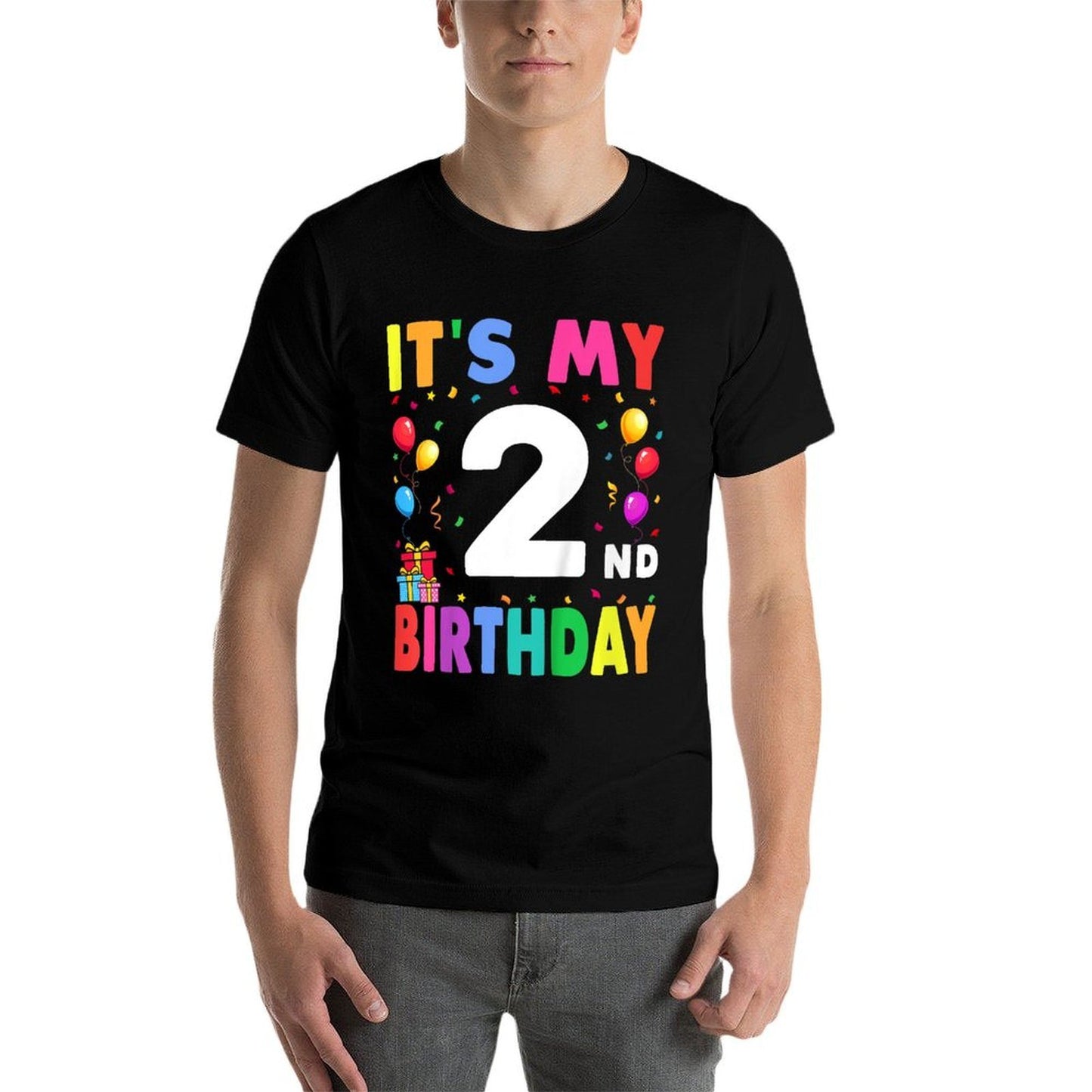It's My 2nd Birthday 2 Two Happy Birthday Boys Or Girls Polyester Blend T-Shirt