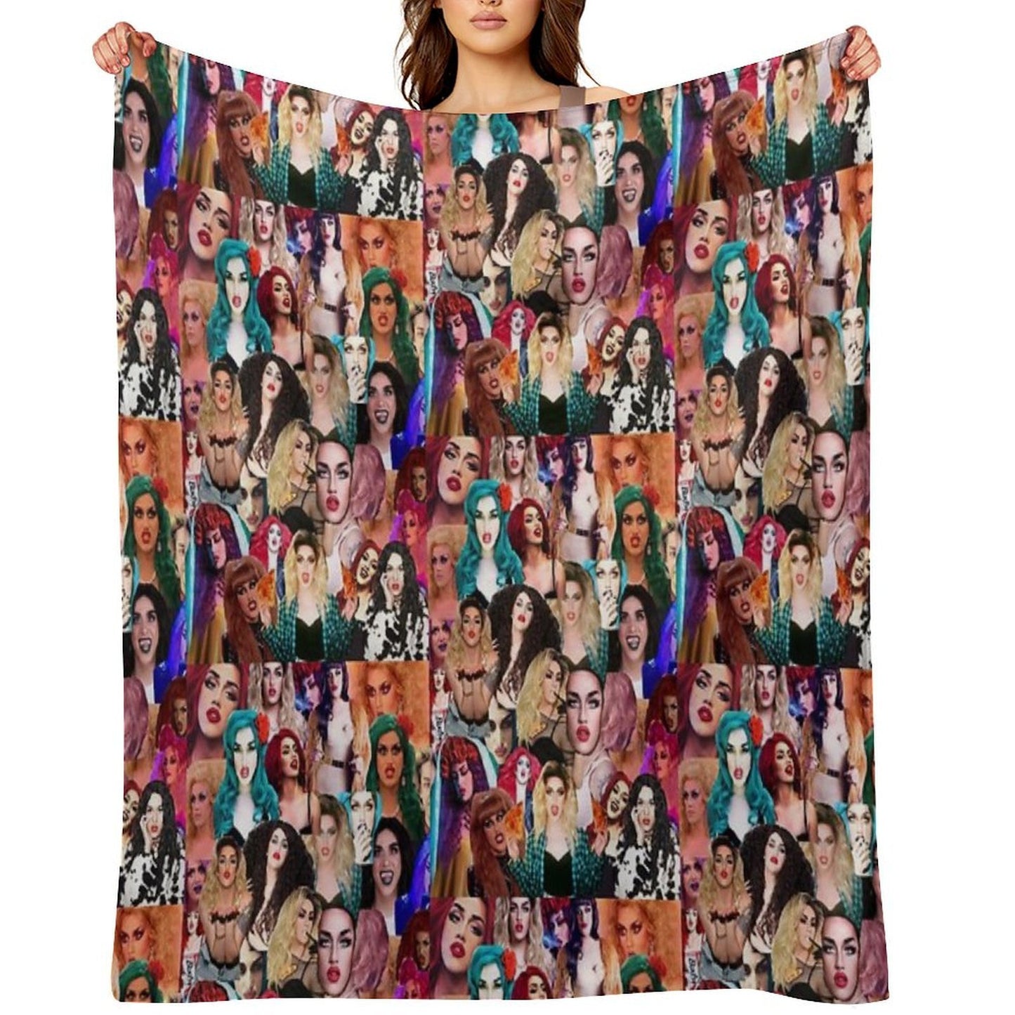 Adore Delano Collage Plush Throw Blanket