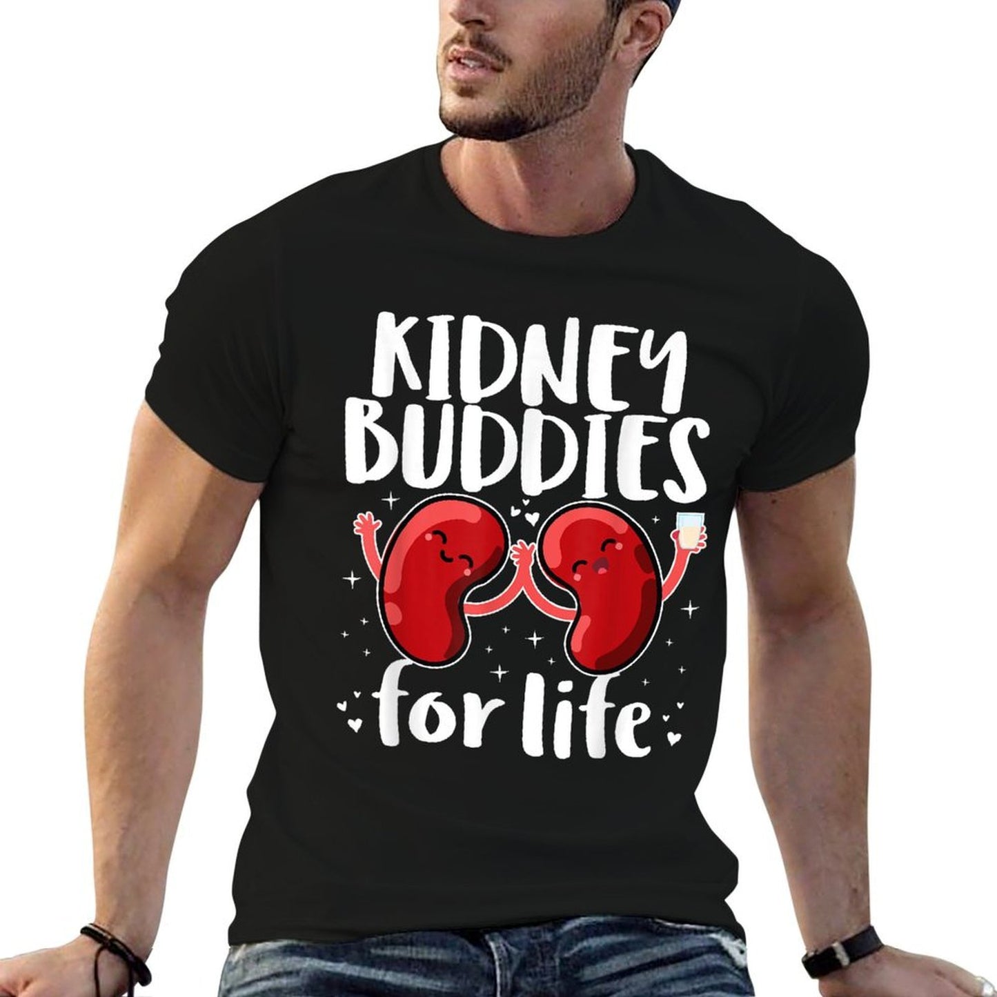 Kidney Buddies For Life Donor Recipient Gifts Rolled Sleeves T-Shirt