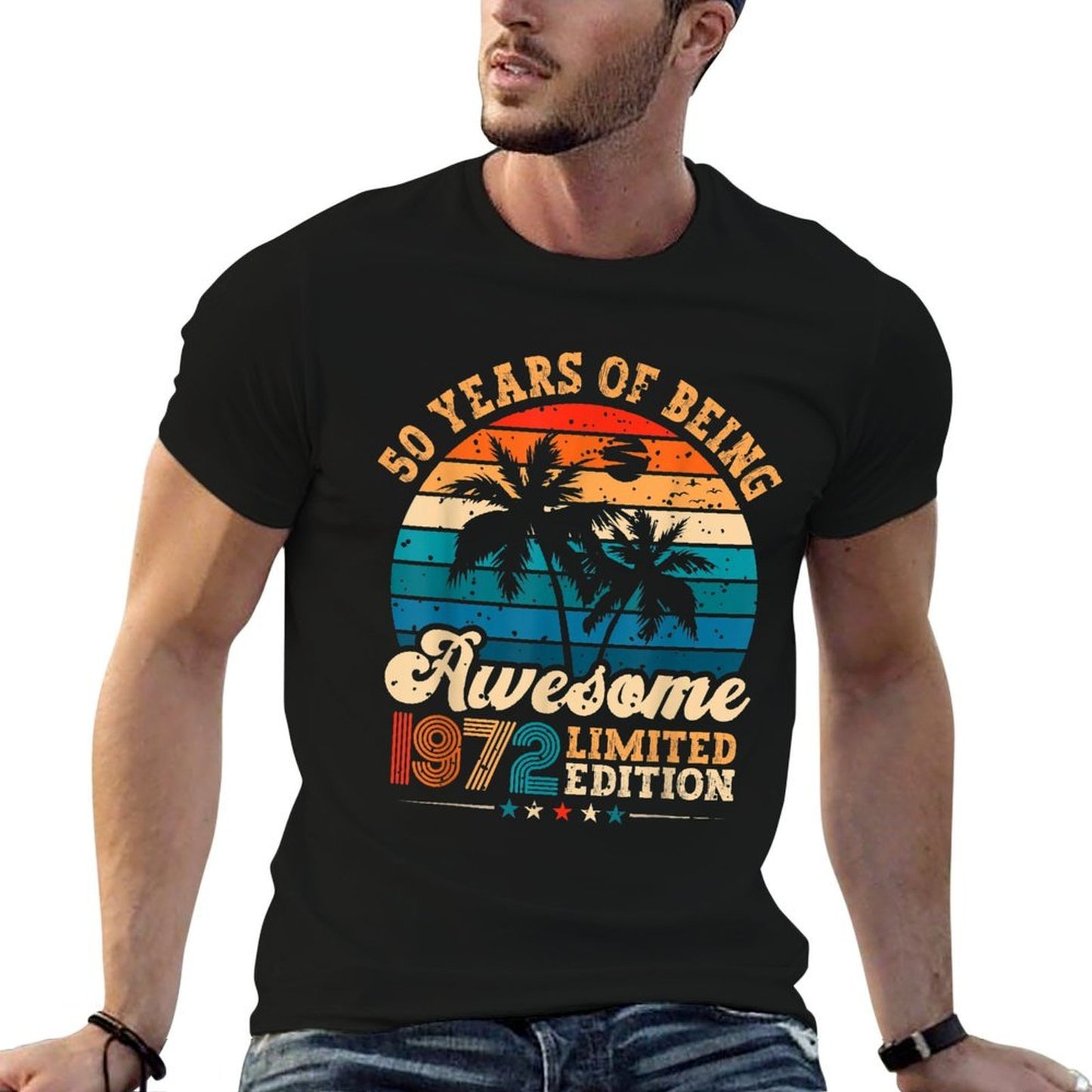 50 Year Old Gifts Awesome 1972 Limited Edition 50th Birthday Affordable Price T-Shirt