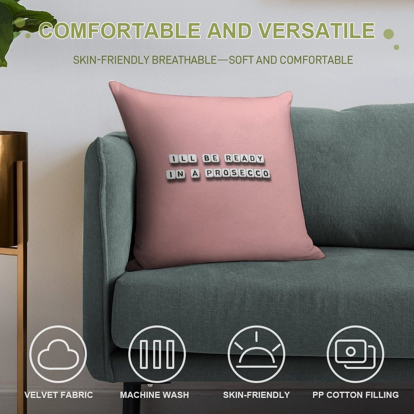 I'll Be Ready Soft Style Accent Throw Pillow