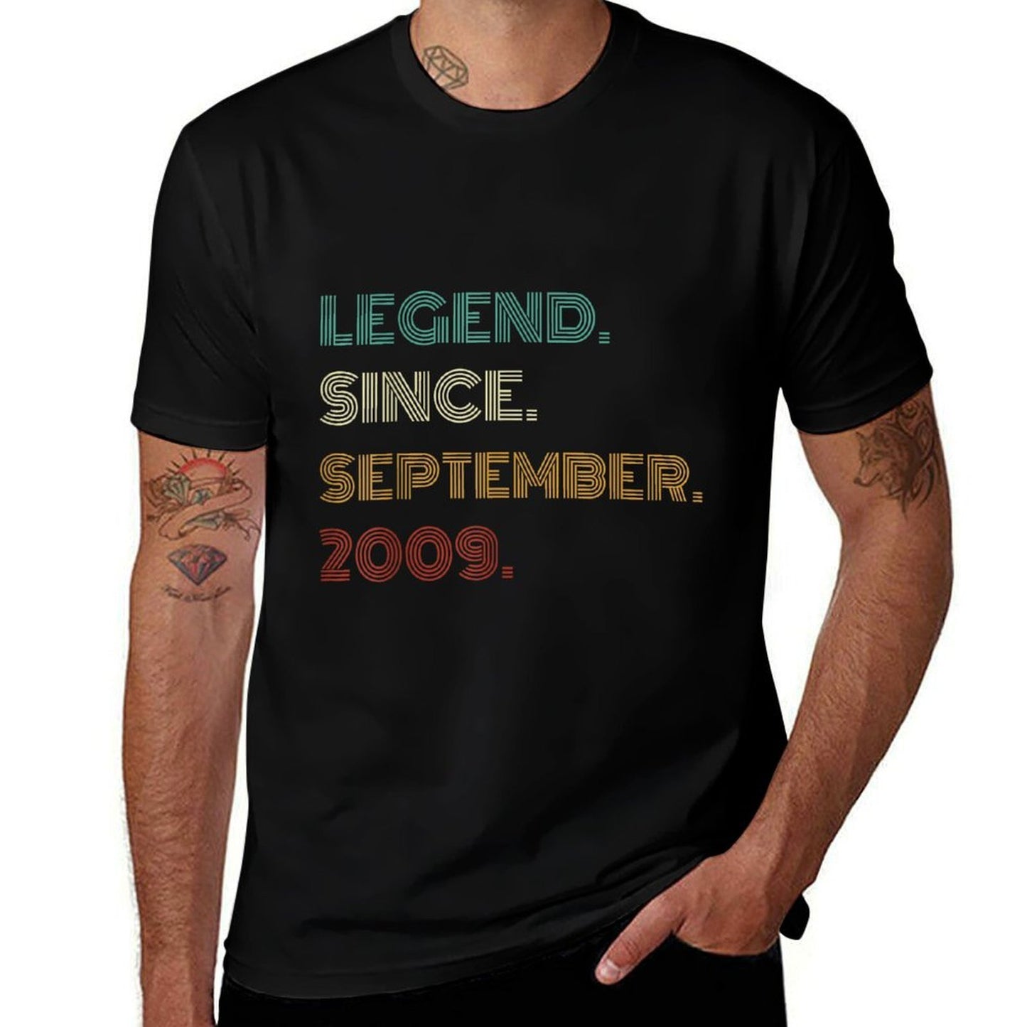 16 Years Old Legend Since September 2009 16th Birthday Tagless Design T-Shirt