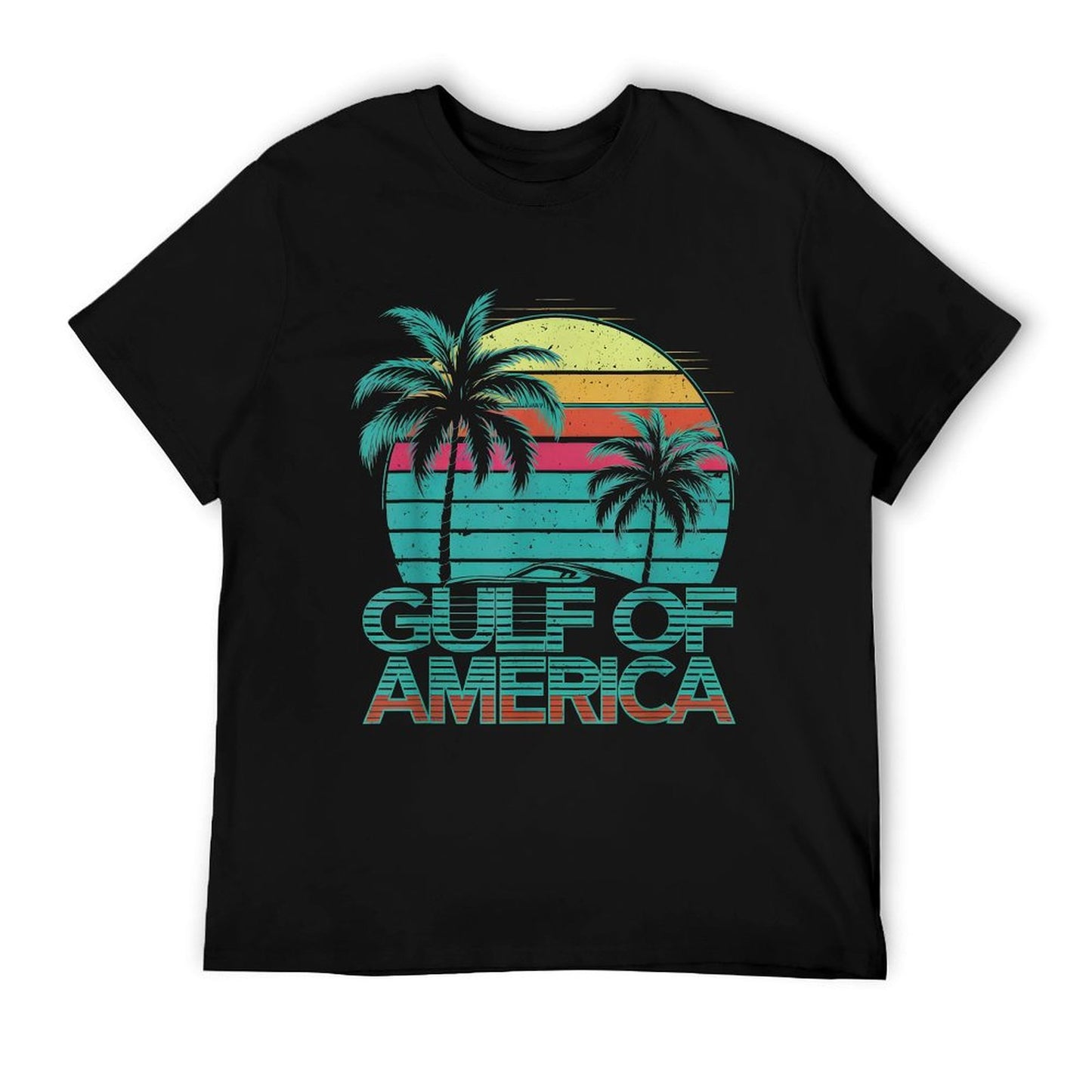 Retro Gulf Of USA America Est 2025 American Flag Gulf Mexico Vintage-inspired T-Shirt