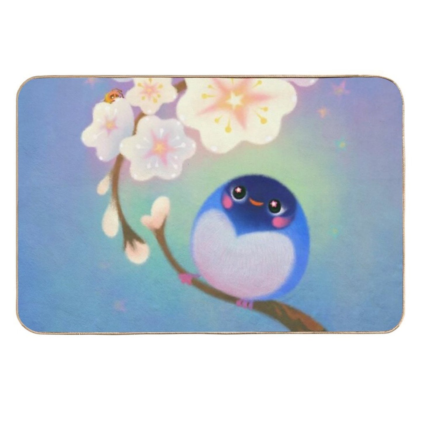 Flower Viewing Rapid-Drying Bath Mat