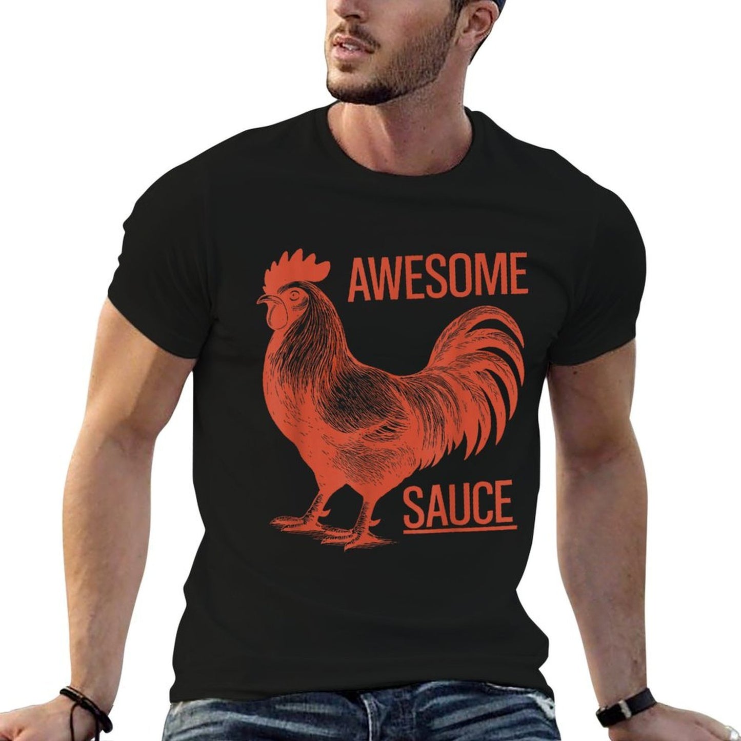 Awesome Sauce Rooster Vintage-inspired T-Shirt