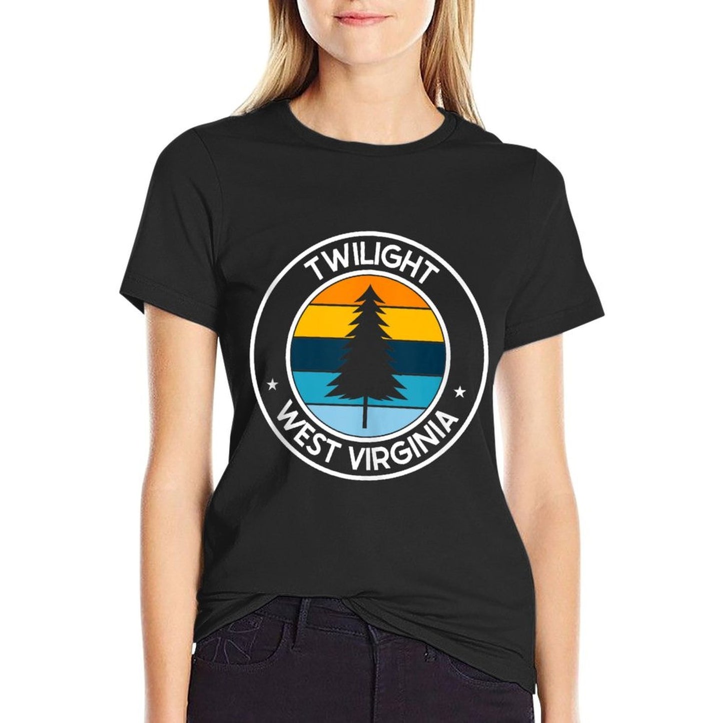 Twilight West Virginia WV USA City Pride Retro Sunset Comfortable T-Shirt