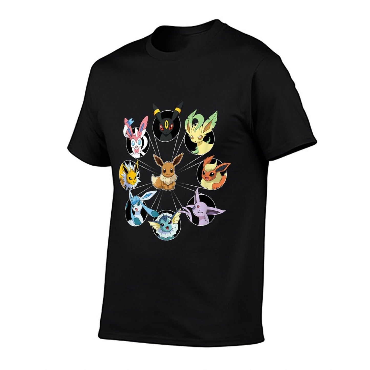 Pokémon - Eevee Evolution Circle Heathered Texture T-Shirt