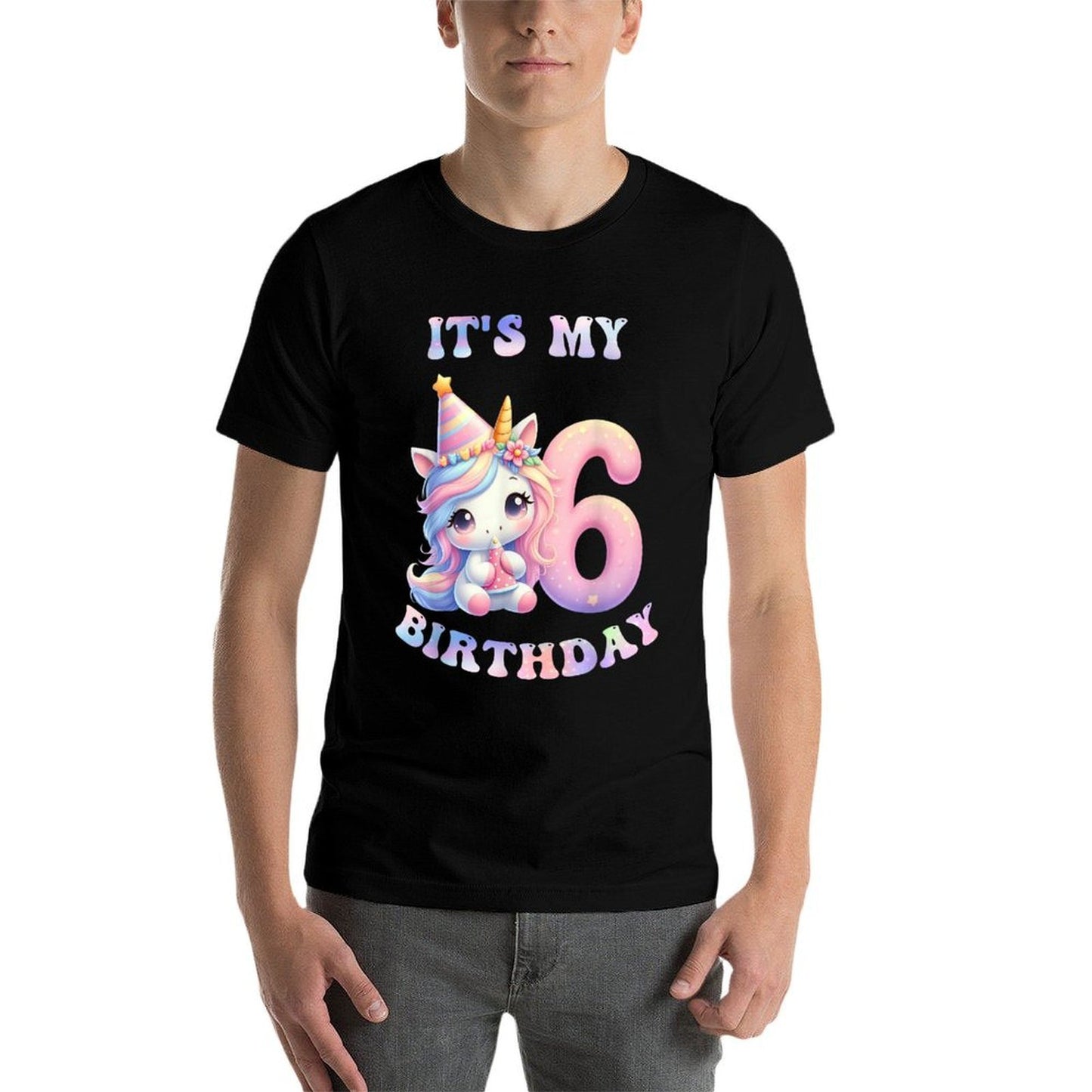 6 Year Old Unicorns Costume For 6th Birthday Girl Party Comfortable T-Shirt