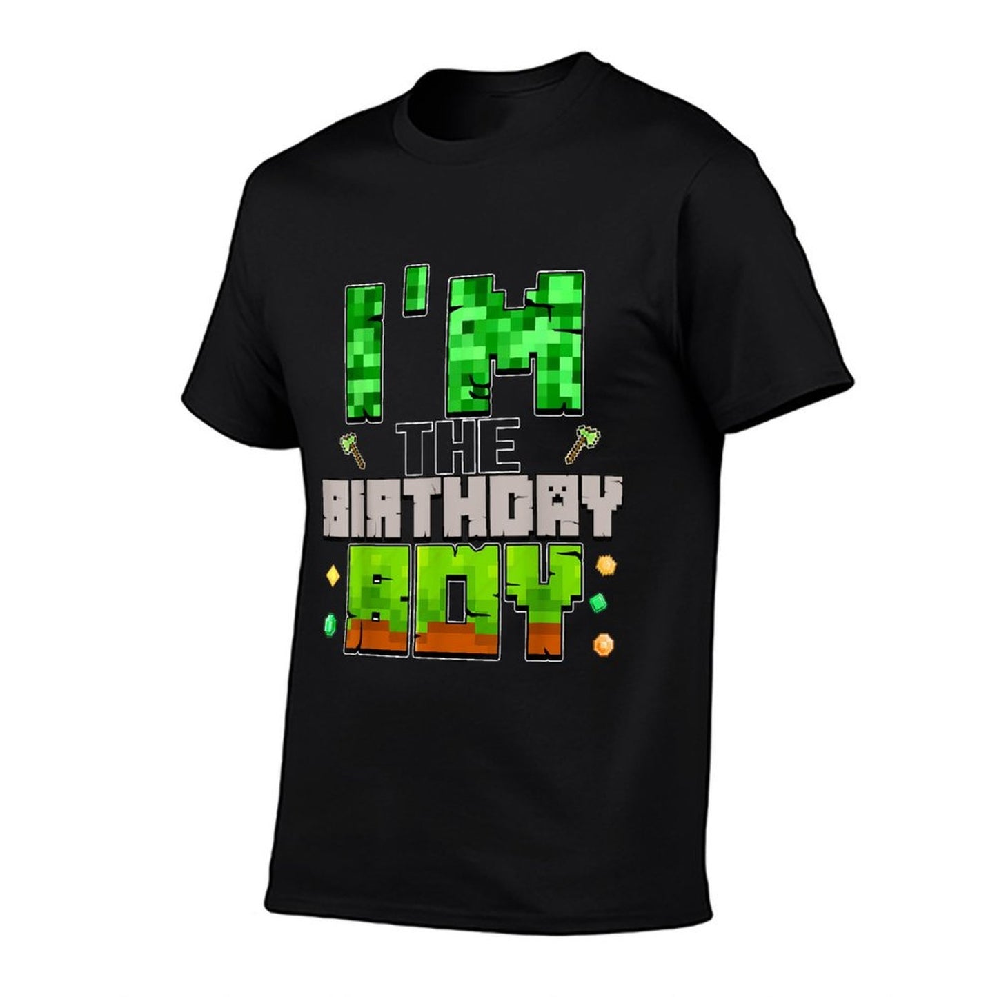 I'm The Birthday Boy Party Video Gamer Pixel Number Eco-friendly Material T-Shirt