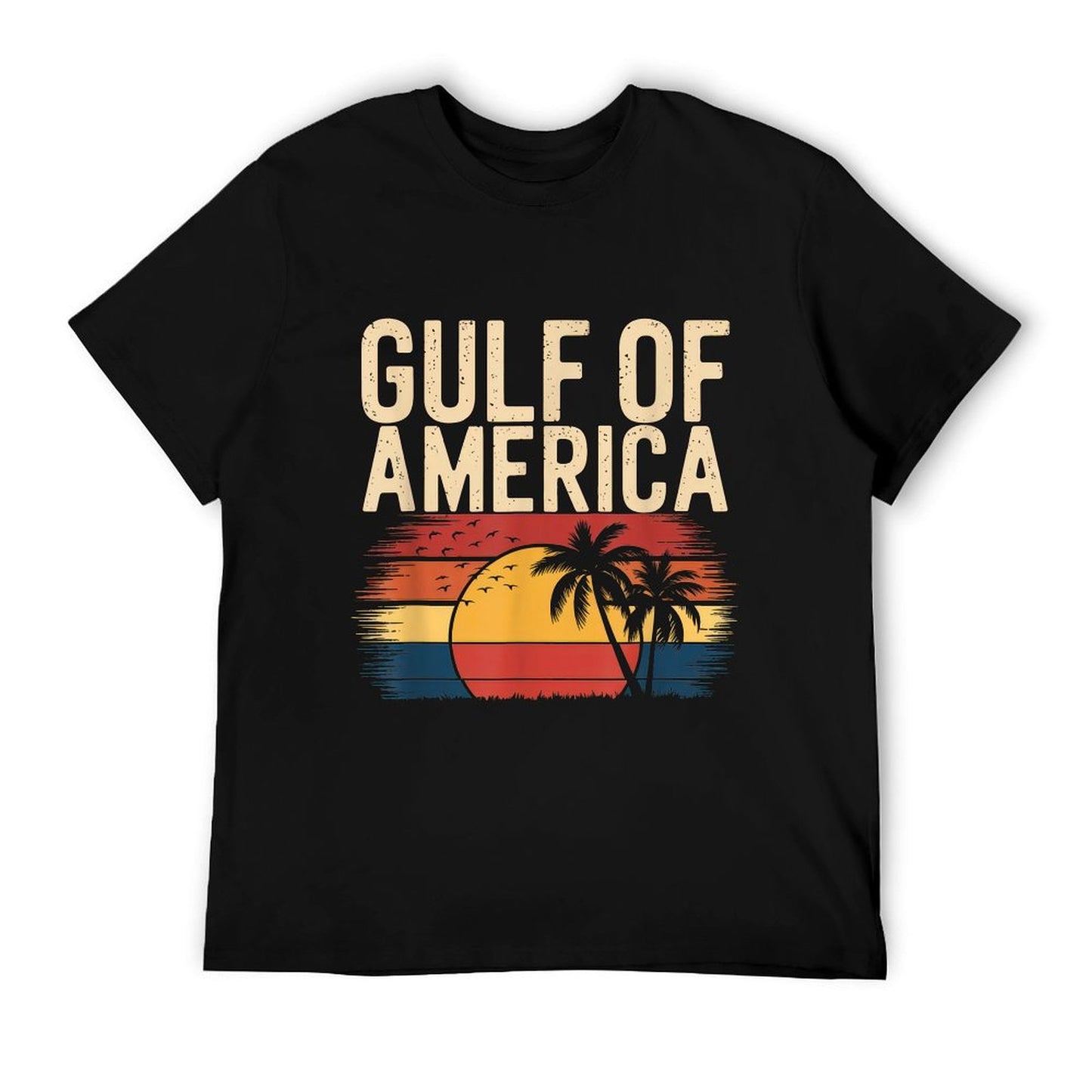 Gulf Of USA America Gift Men Women Flag Beach Trendy Pattern T-Shirt