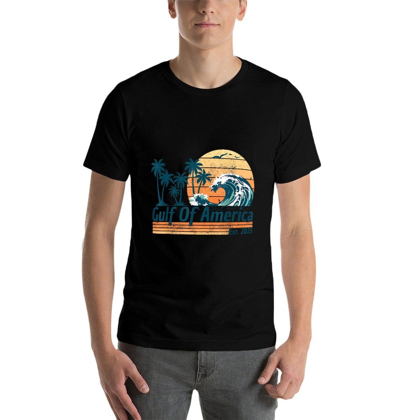 Gulf of US America Shirt Retro Golf of US America Shirt Wrinkle-resistant T-Shirt