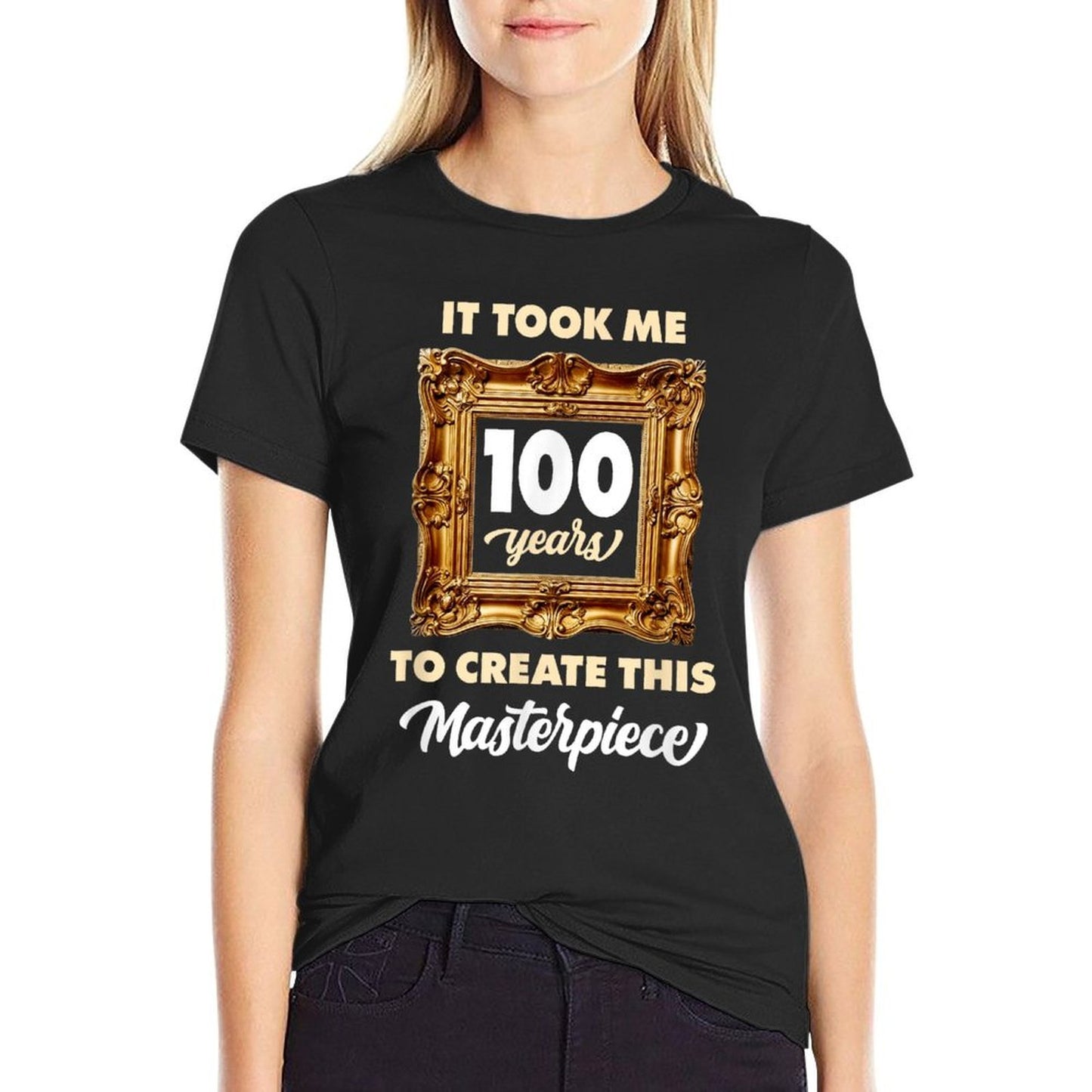 100 Year Old Funny Joke Humorous Gag 100th Birthday Heathered Texture T-Shirt
