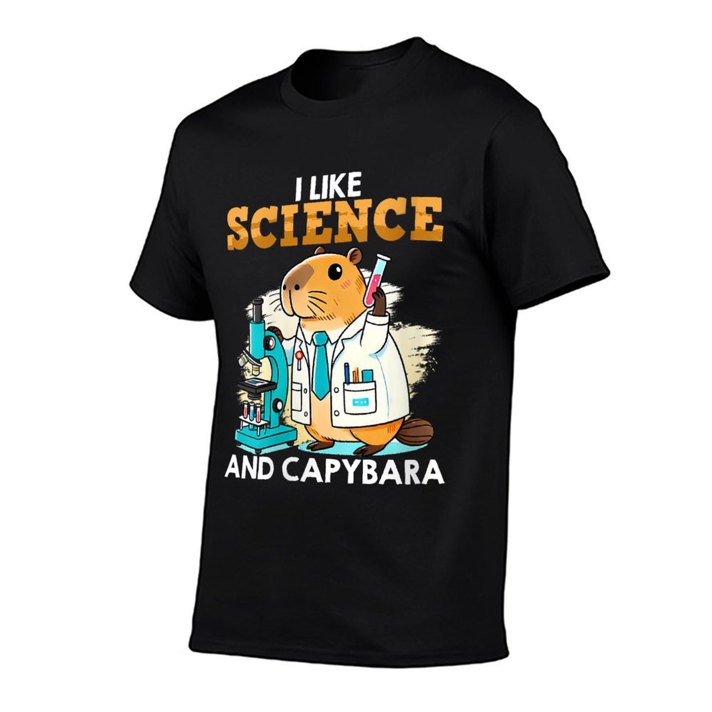 Womens Scientists I LIKE SCIENCE AND CAPYBARA Funny Capybaras Stretchy T-Shirt