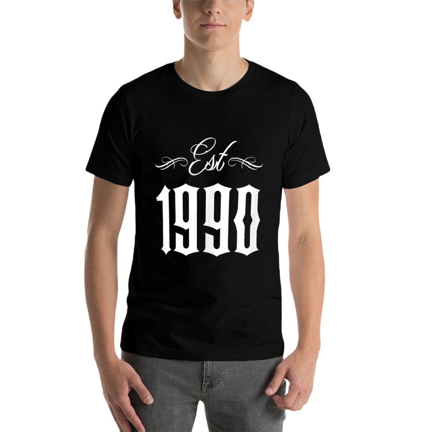 35 Year Old Birth Year Tattoo 35th Birthday Heathered Texture T-Shirt