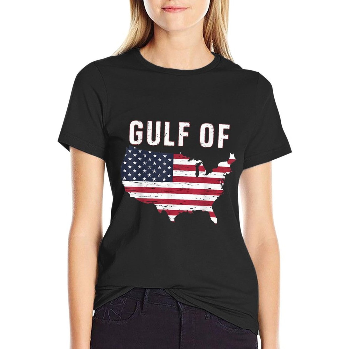 Gulf of United States of America USA Flag Durable T-Shirt