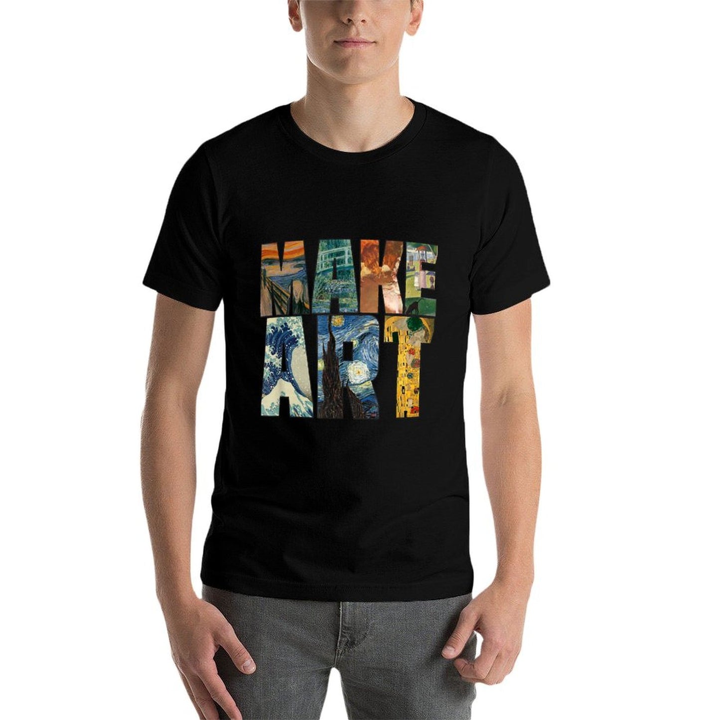 MAKE ART Funny Artist Artistic Humor Painting Cool T-shirt Durable T-Shirt