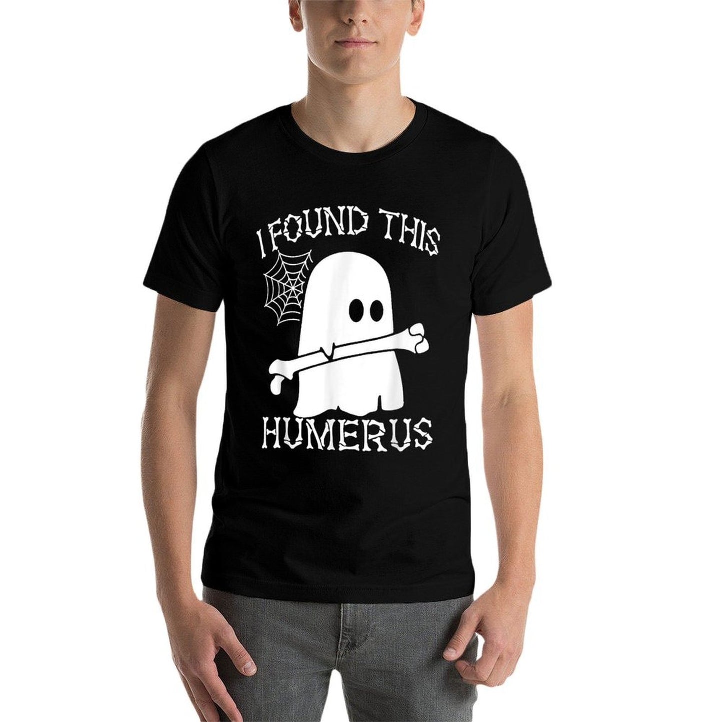 I Found This Humerus Halloween Ghost Humorous Saying Funny Graphic-printed T-Shirt