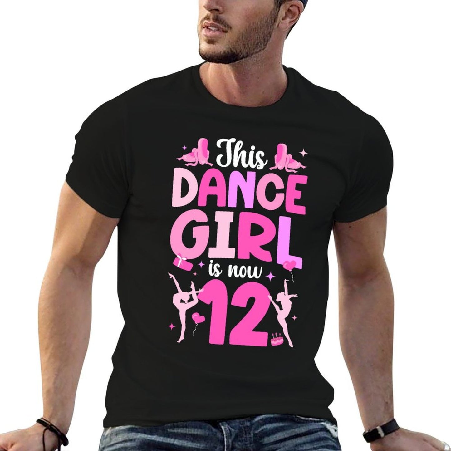 12th Birthday Dance Girl Twelve Year Old Dancer Birthday Easy-care T-Shirt