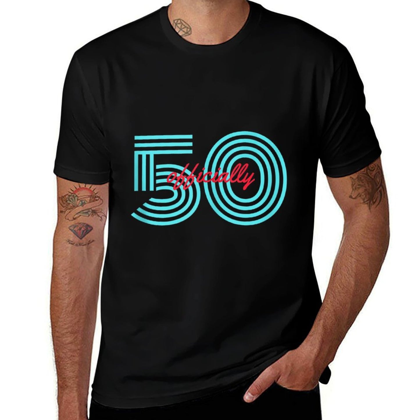 Officially Fifty 50th Birthday Gag Joke Father Gift Ideas Classic T-Shirt