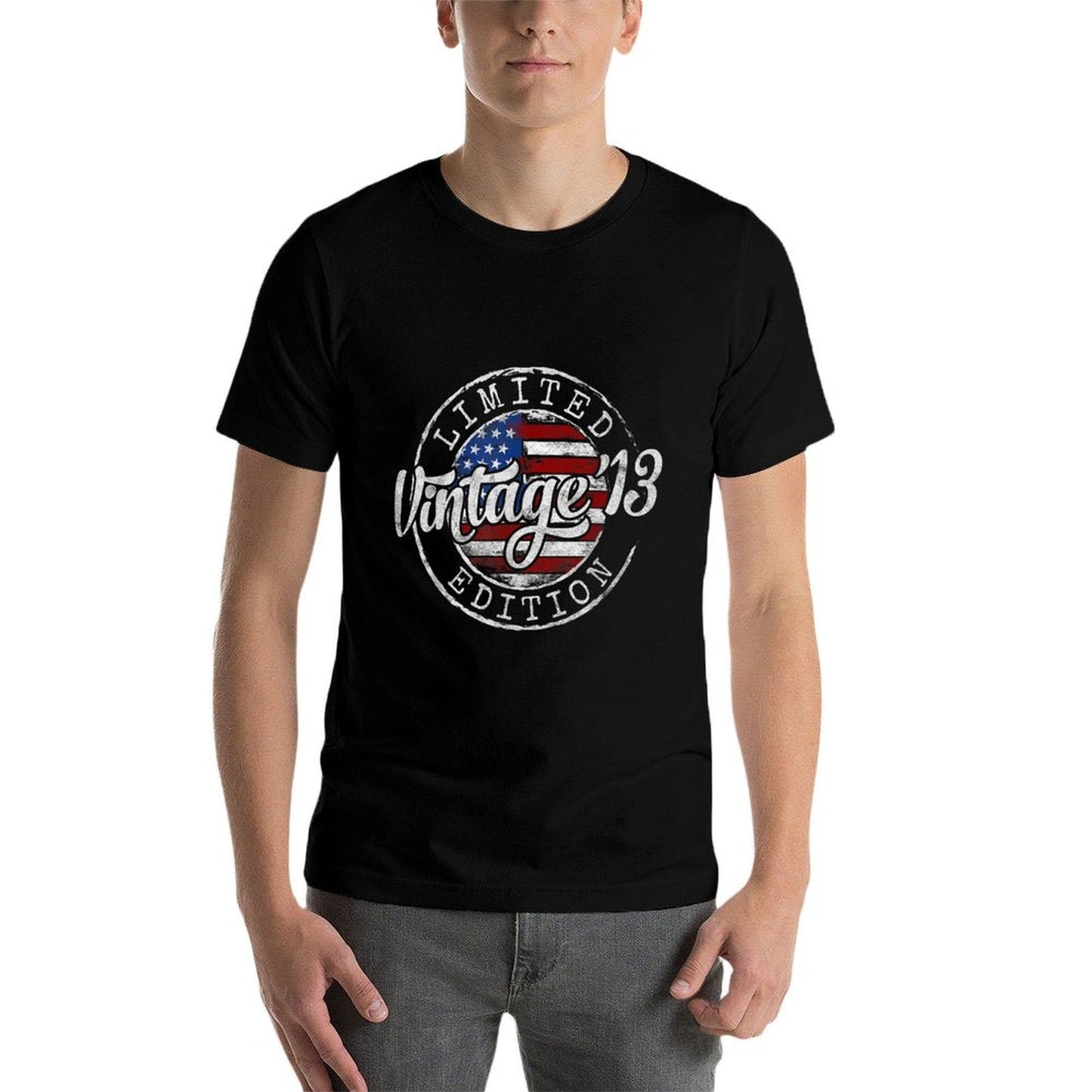 Vintage 2013 12th Birthday Gifts For Boy Girl 12 Year Old Rolled Sleeves T-Shirt