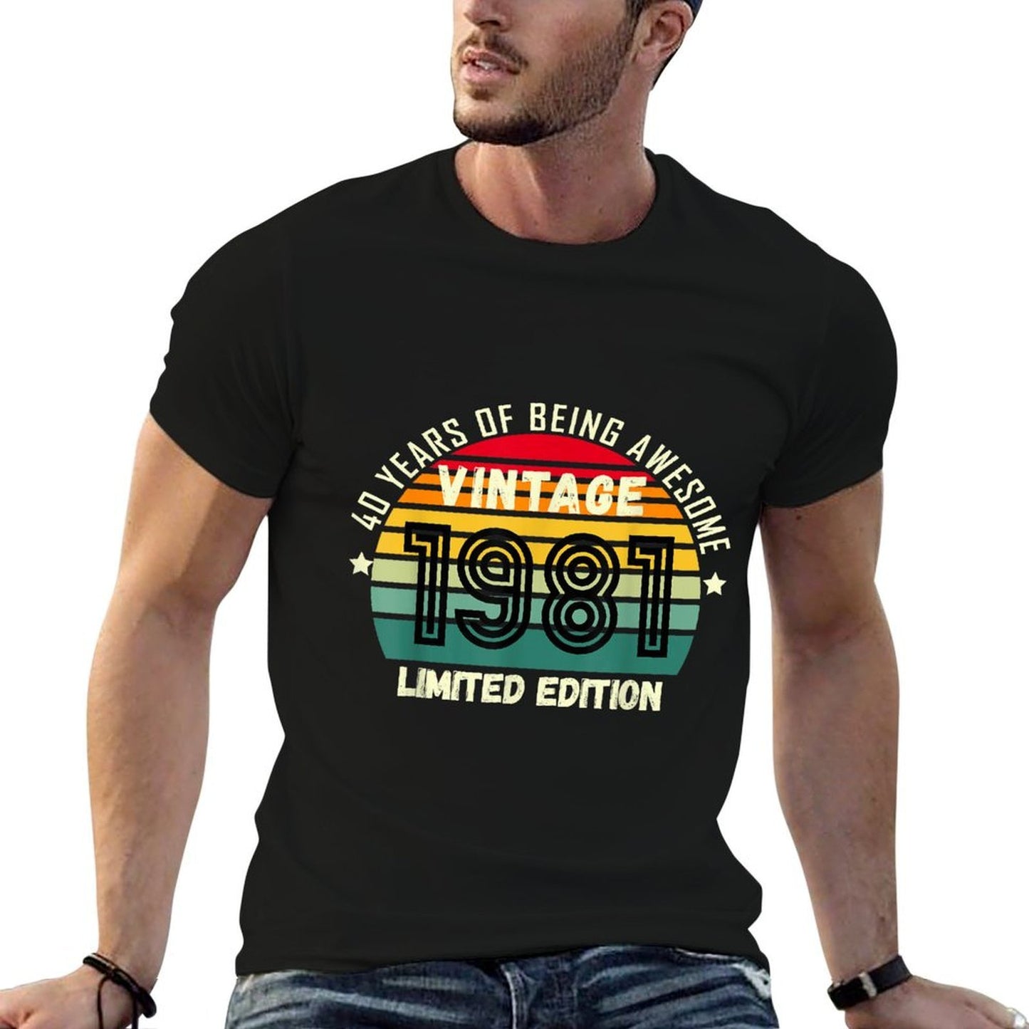 40 Year Old Gifts Vintage 1981 Limited Edition 40th Birthday Easy-care T-Shirt